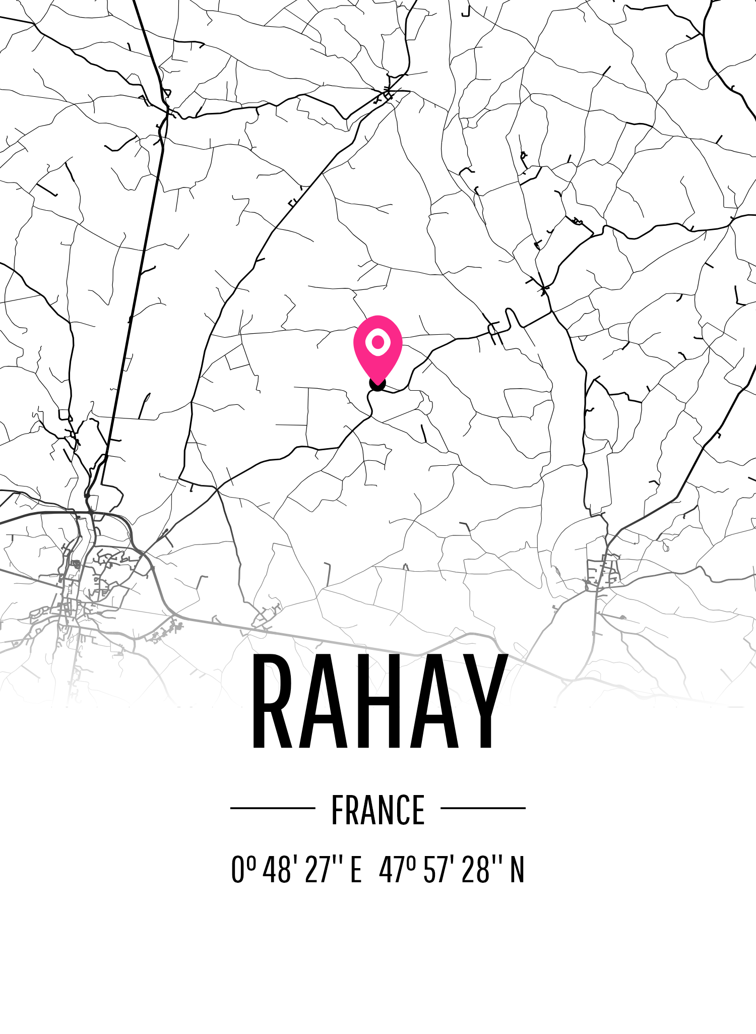 Karta över Rahay