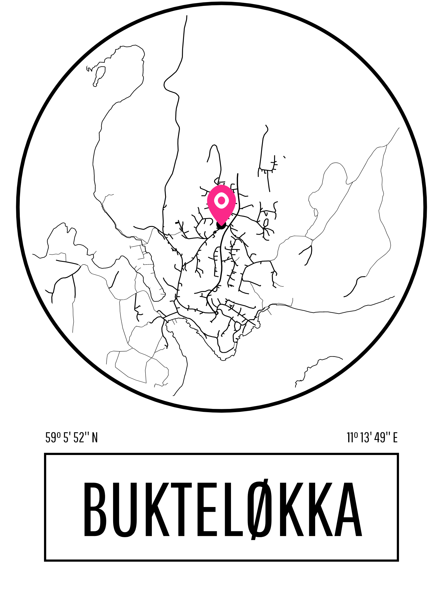 Karta över Bukteløkka