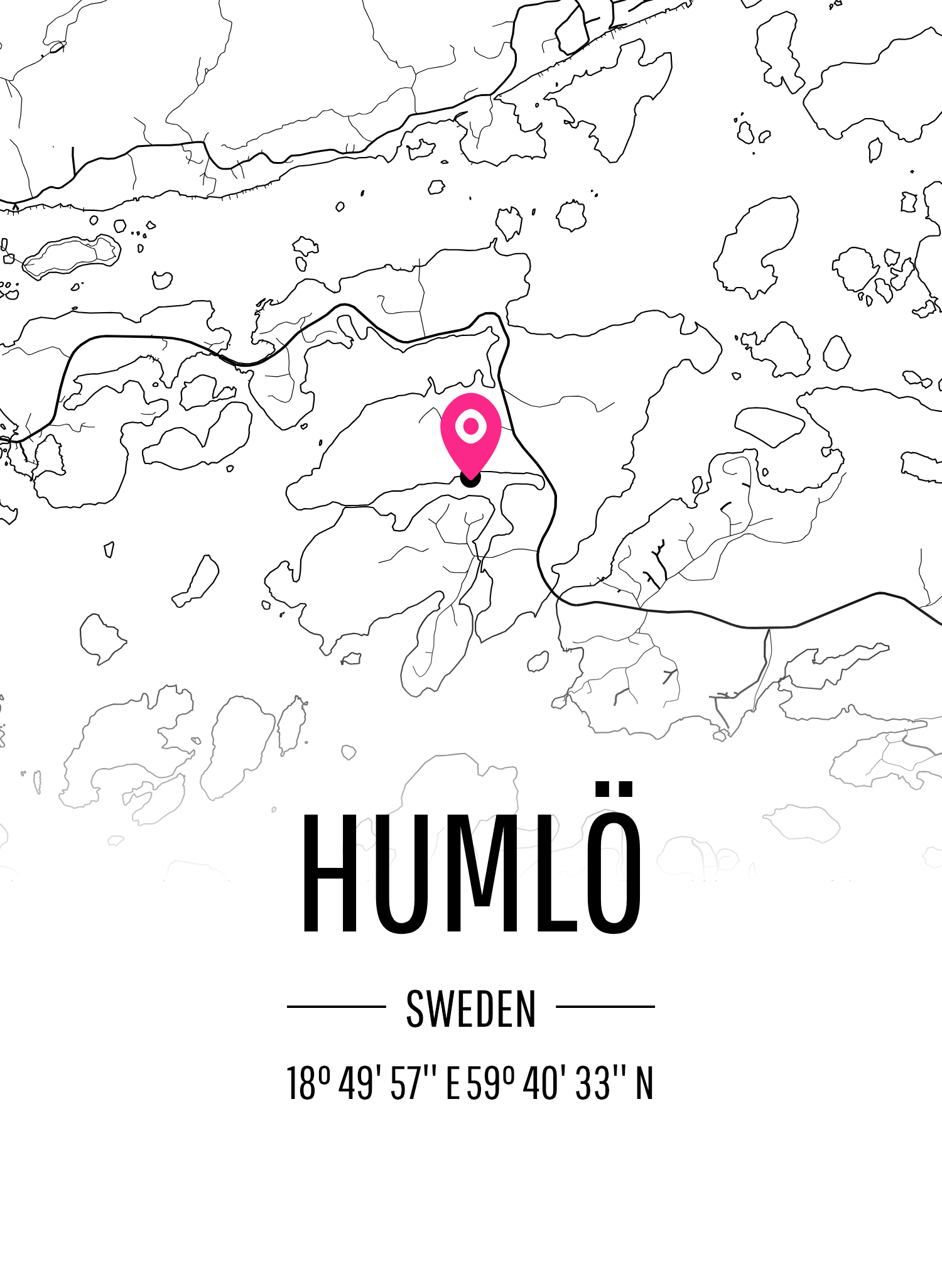 Karta över Humlö