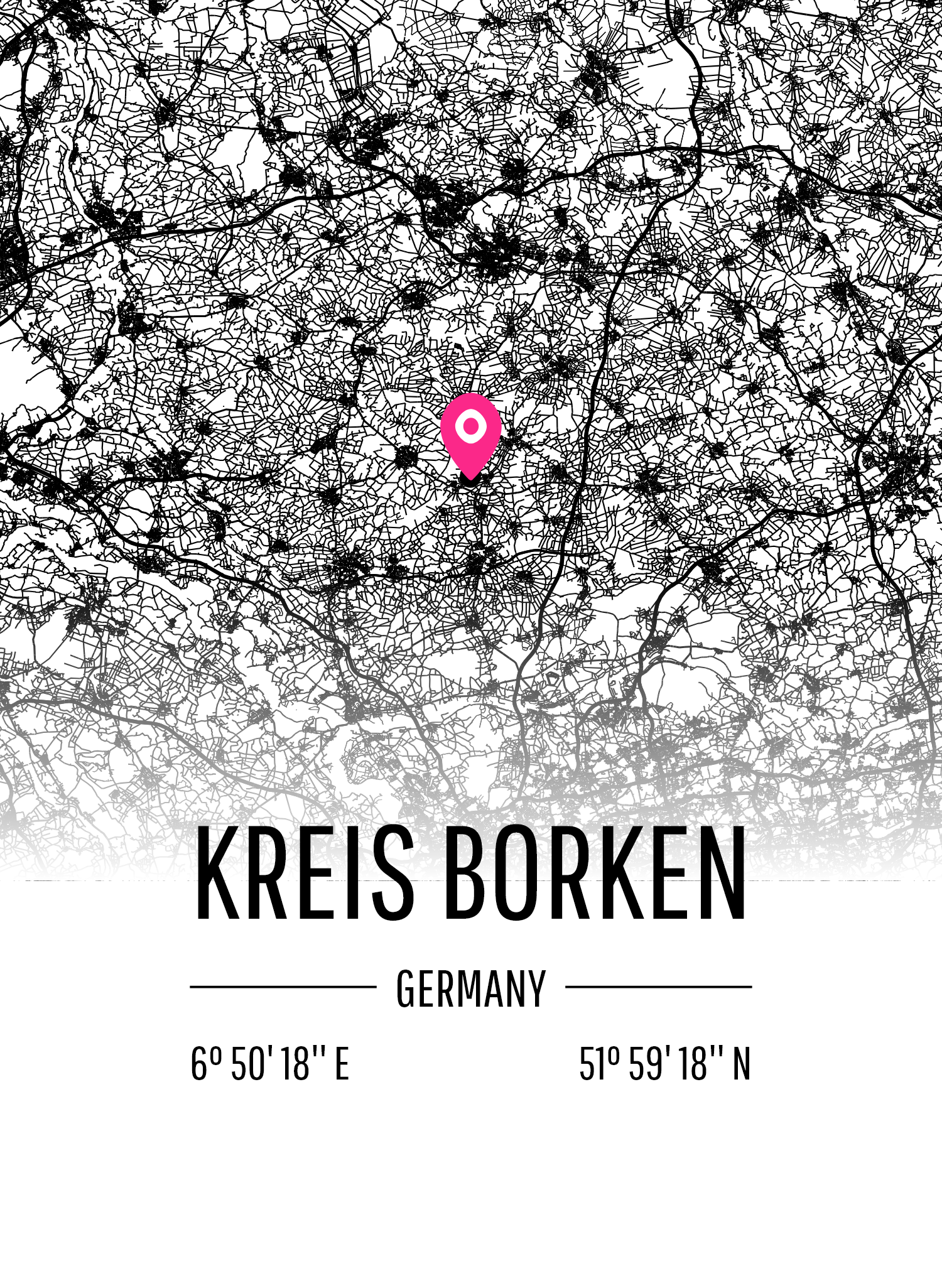 Map of Kreis Borken