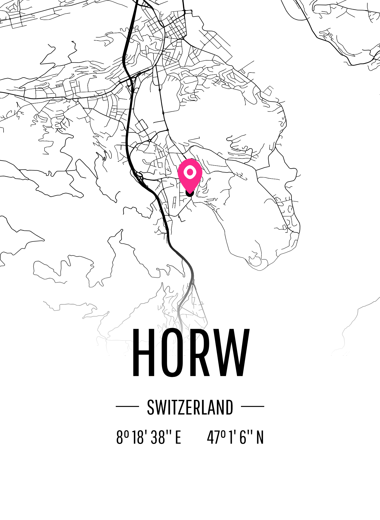 Karta över Horw