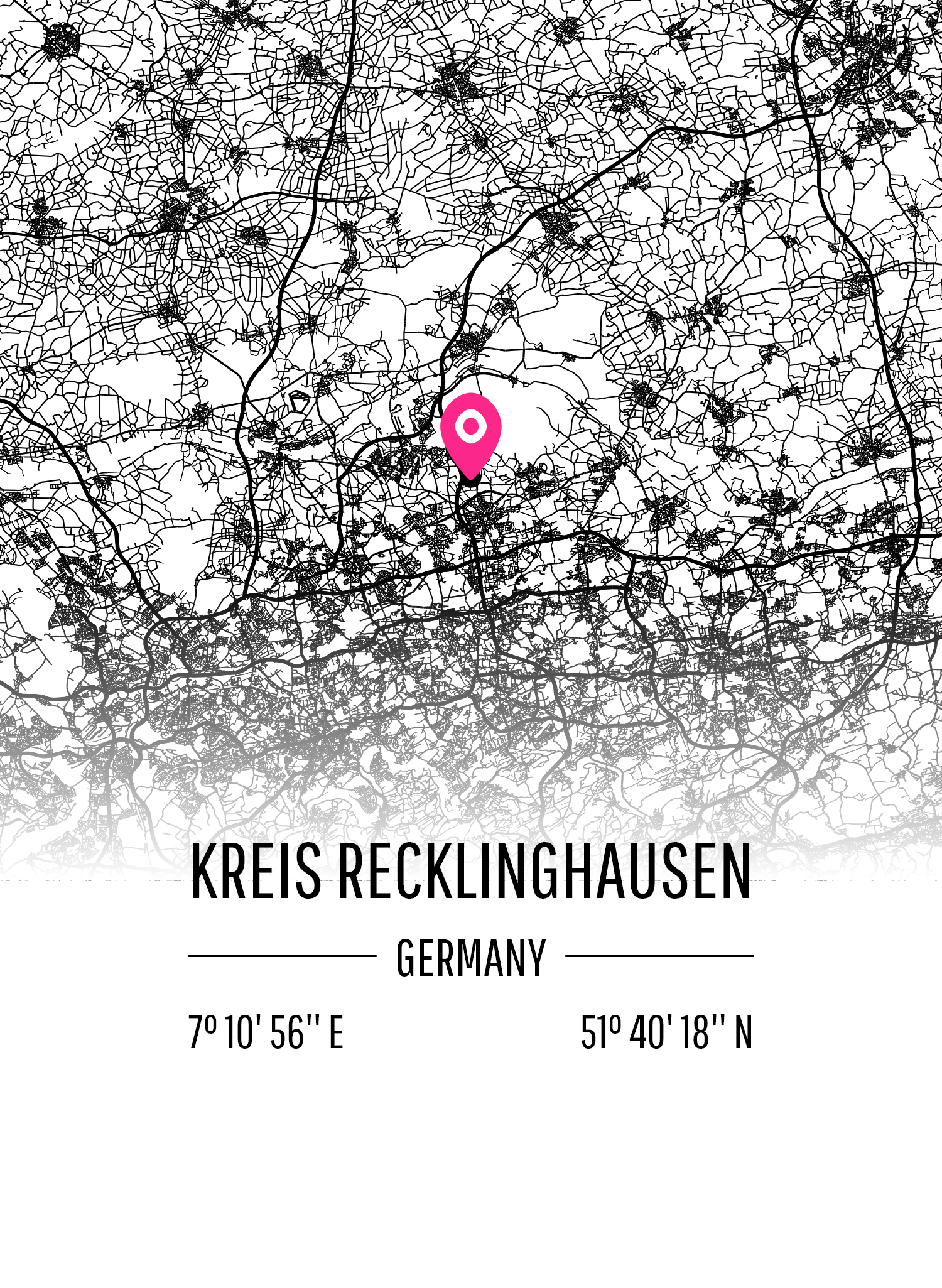 Map of Kreis Recklinghausen
