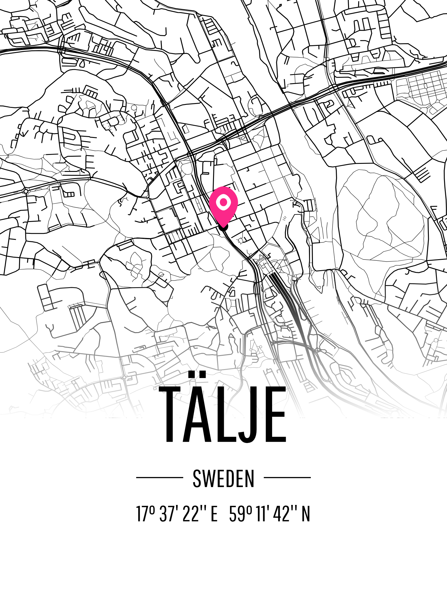 Map of Tälje