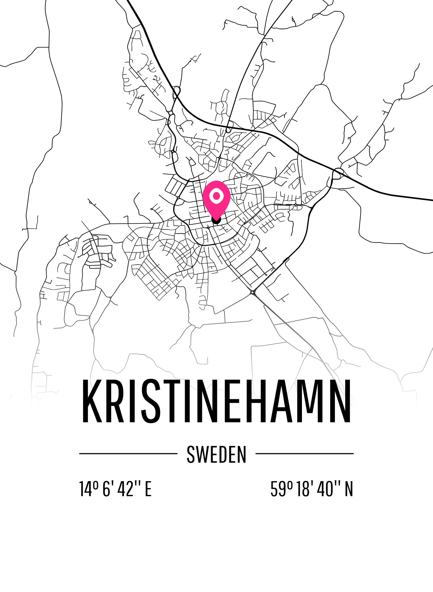 Karta över Kristinehamn