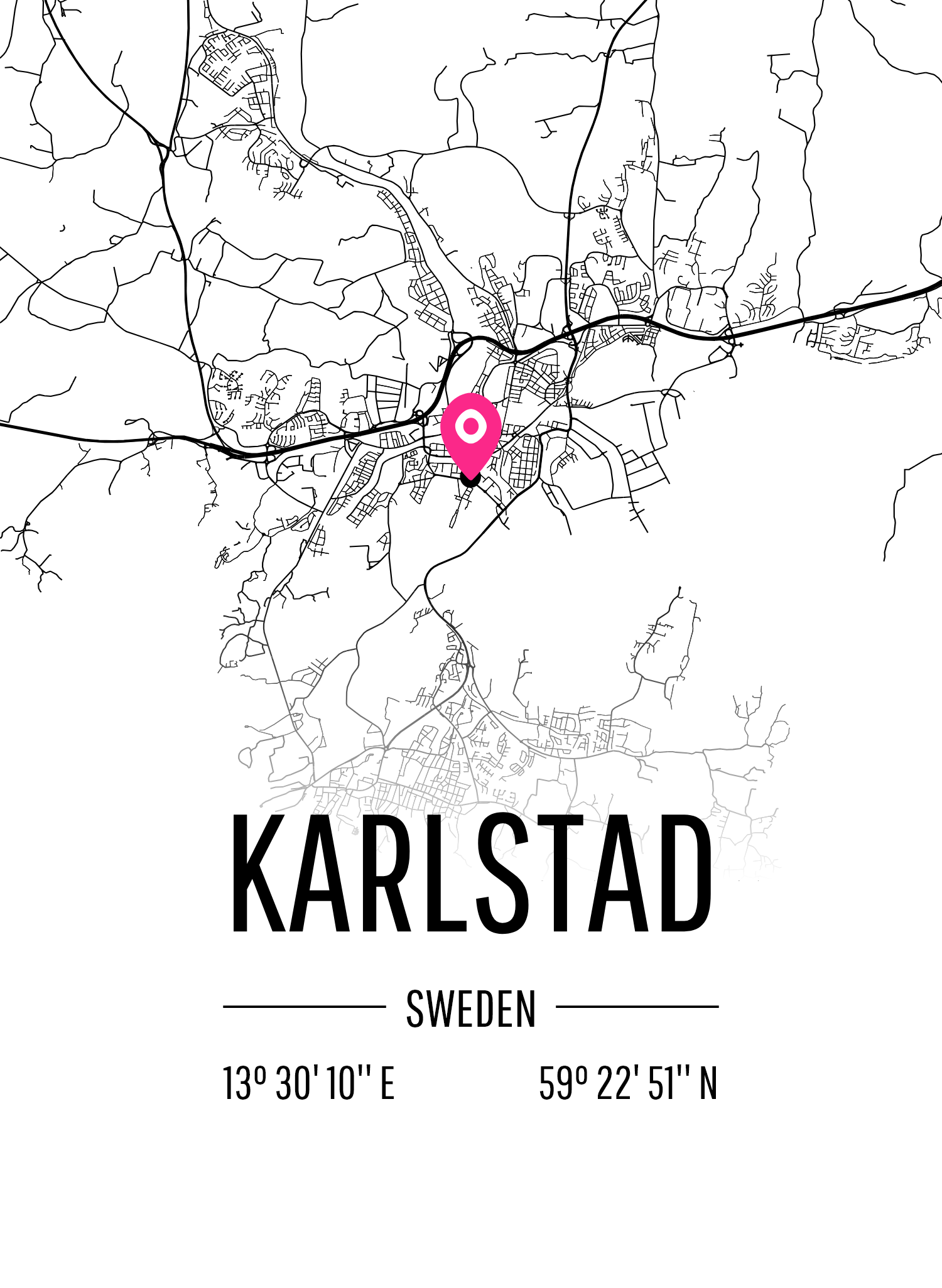 Karta över Karlstad