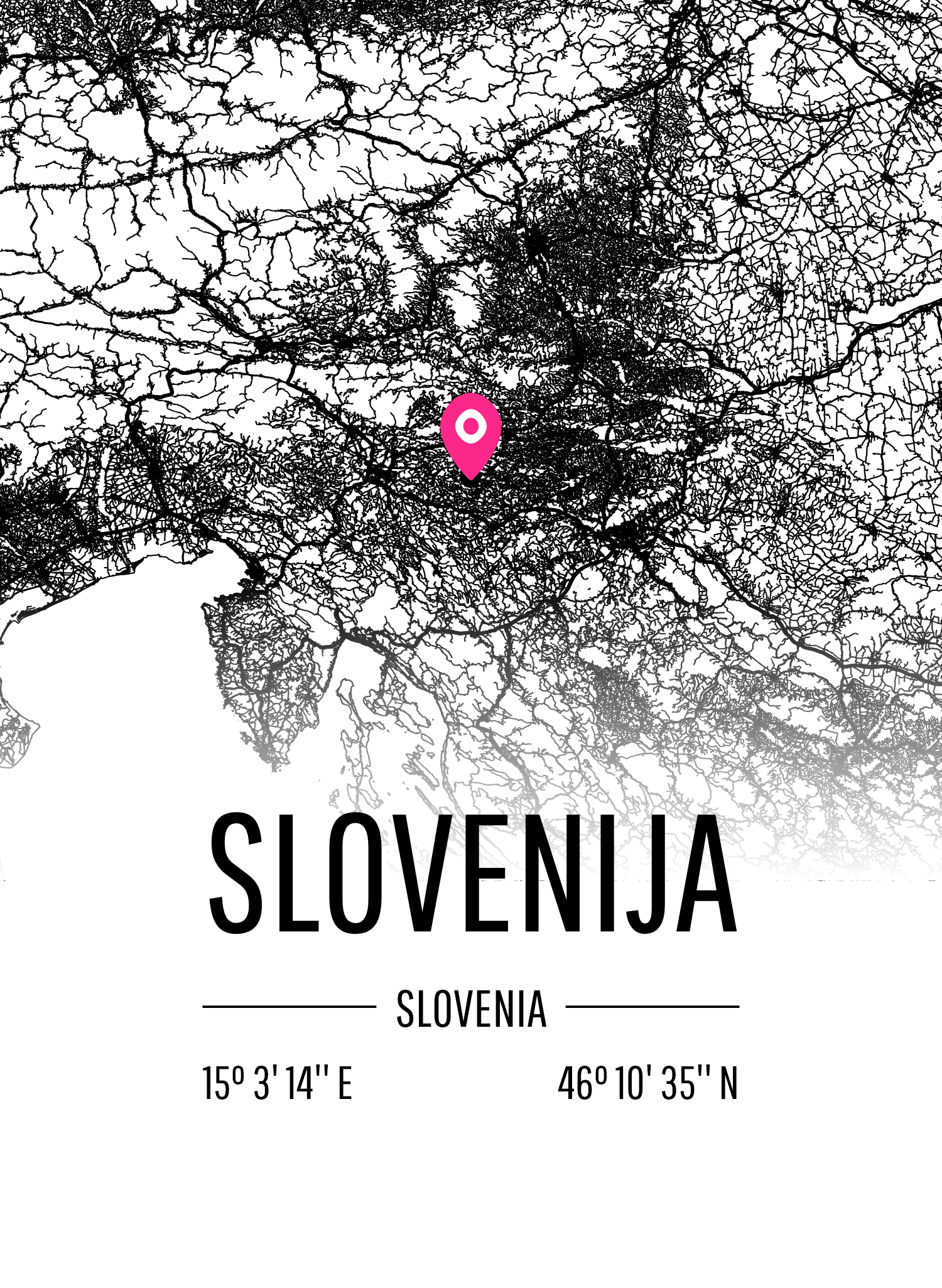 Karta över Slovenija