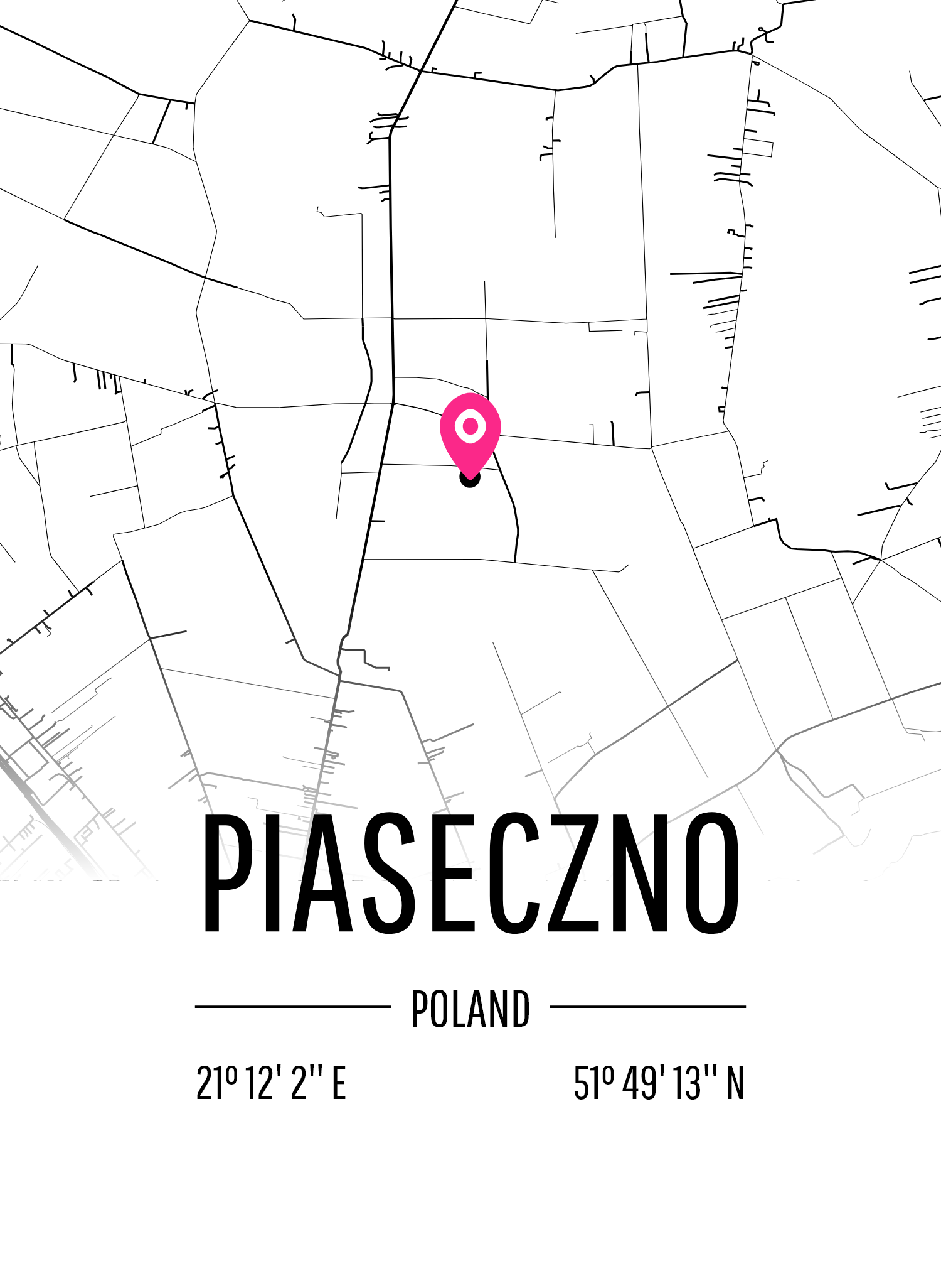 Karta över Piaseczno