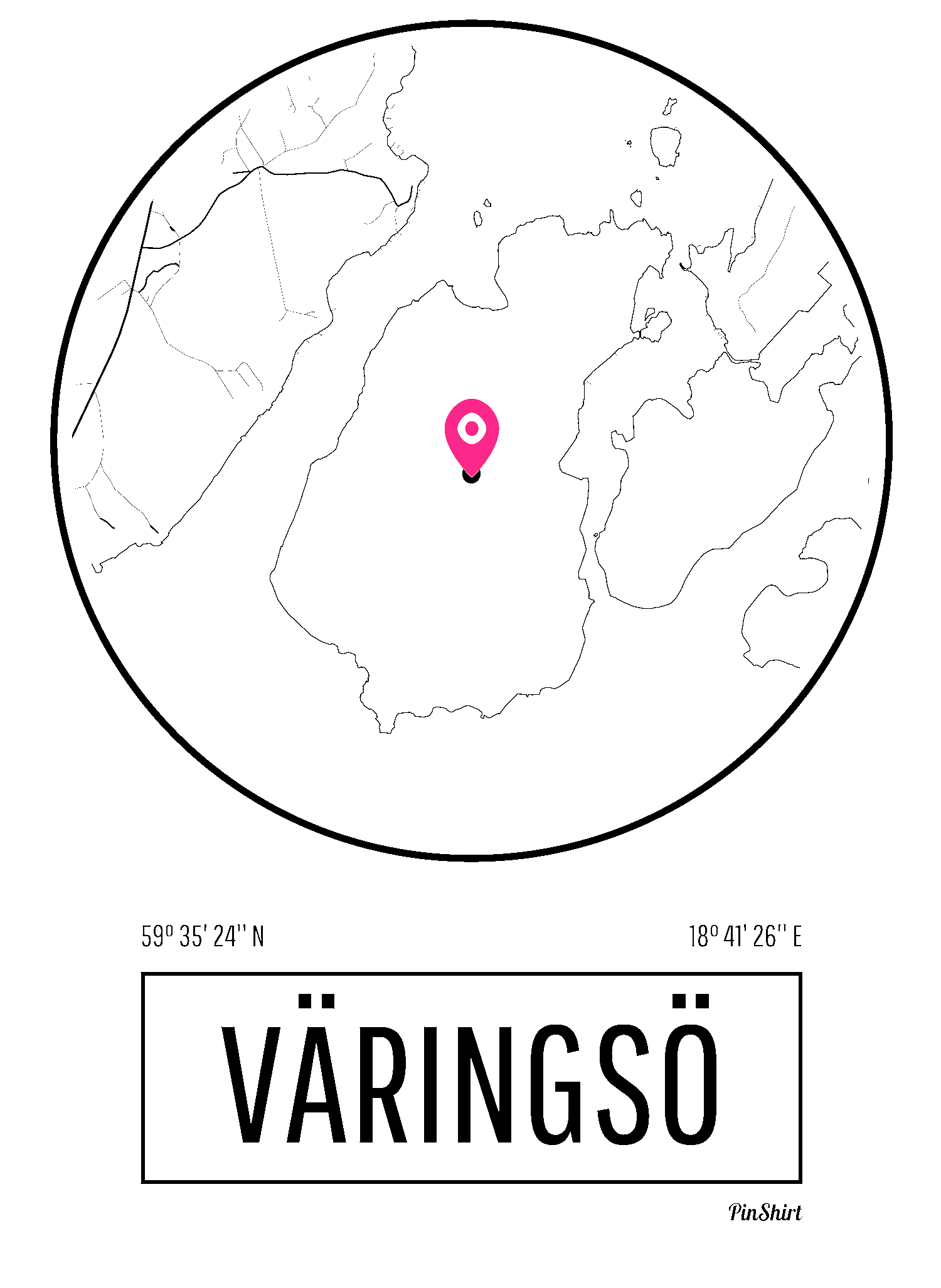 Karta över Väringsö