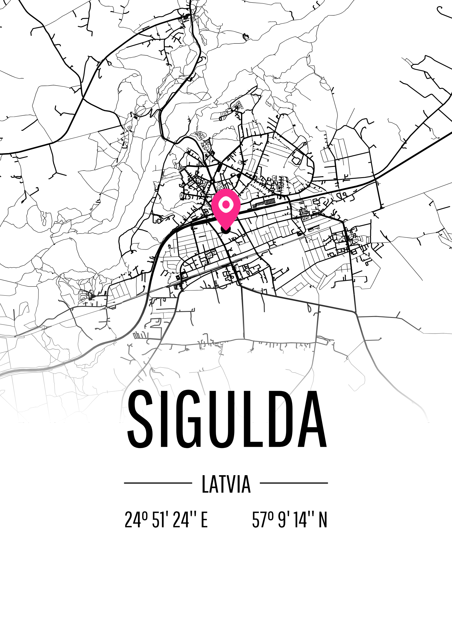 Karta över Sigulda