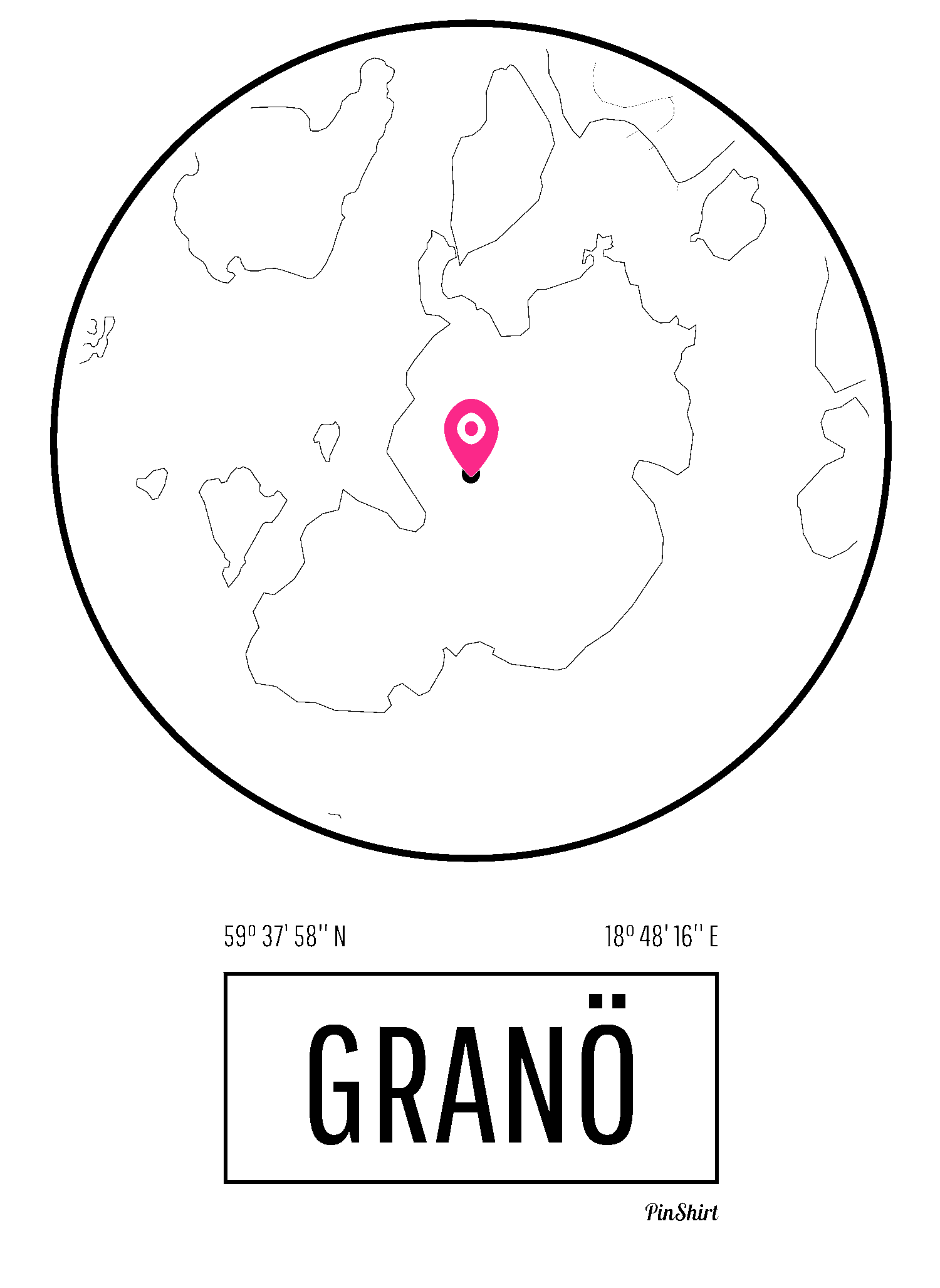 Karta över Granö
