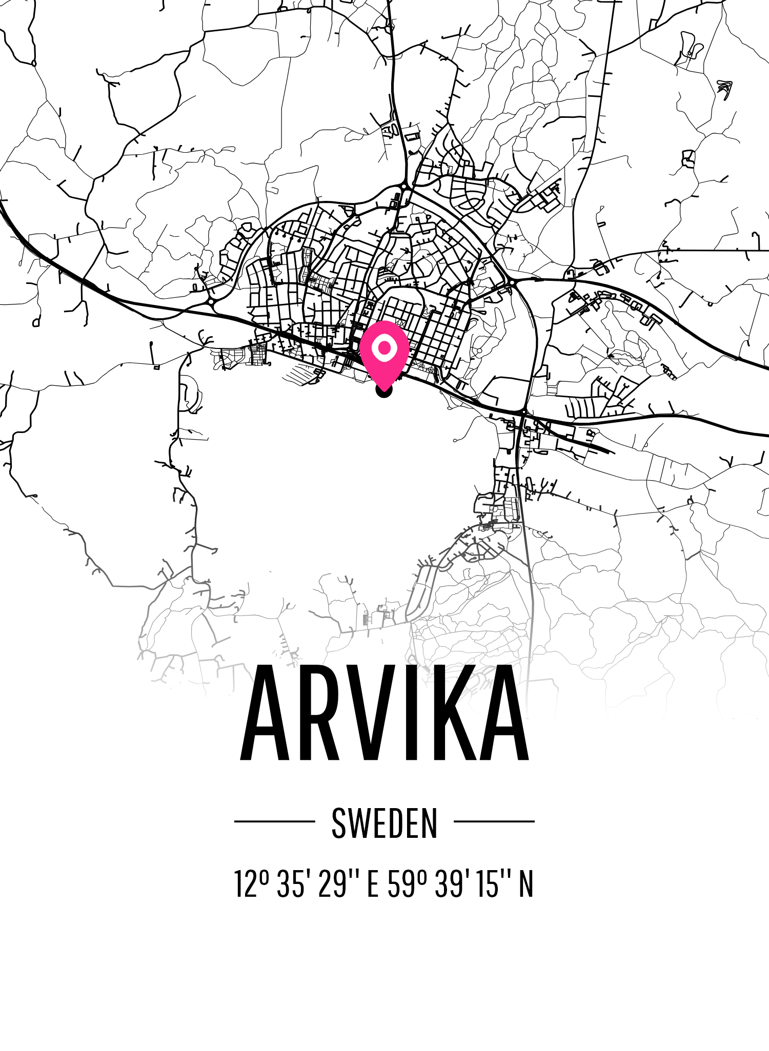 Karta över Arvika