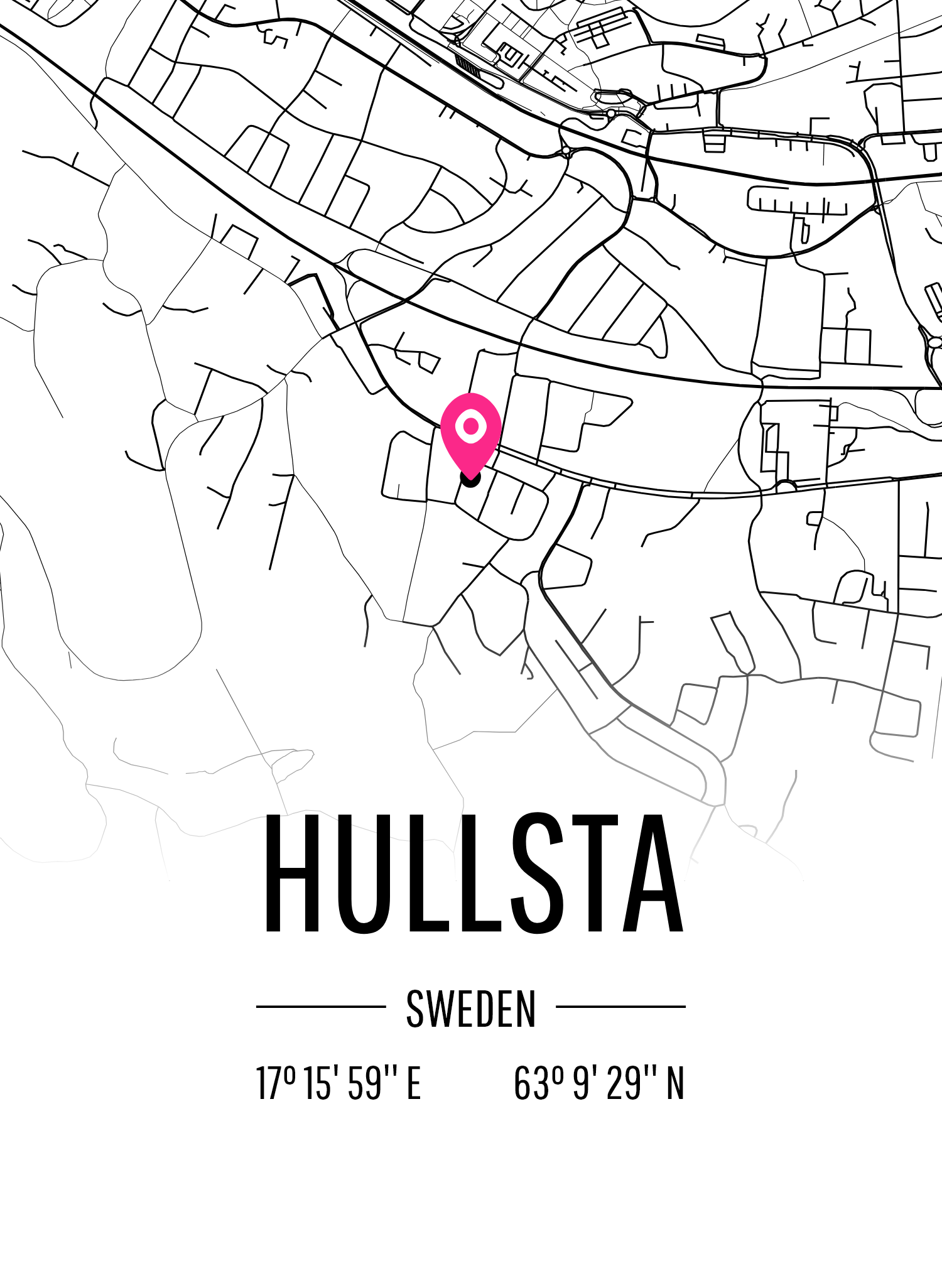 Karta över Hullsta