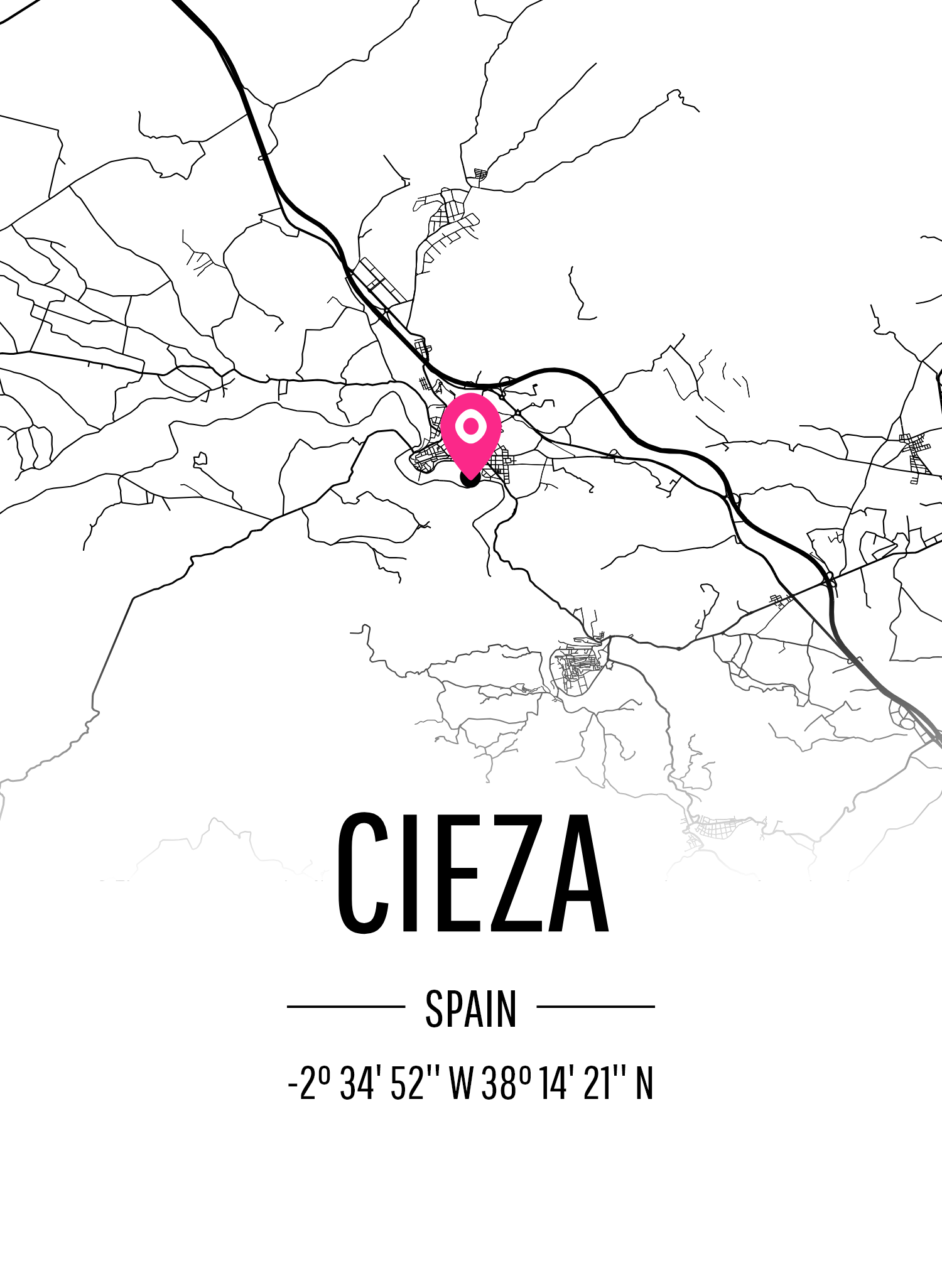 Karta över Cieza