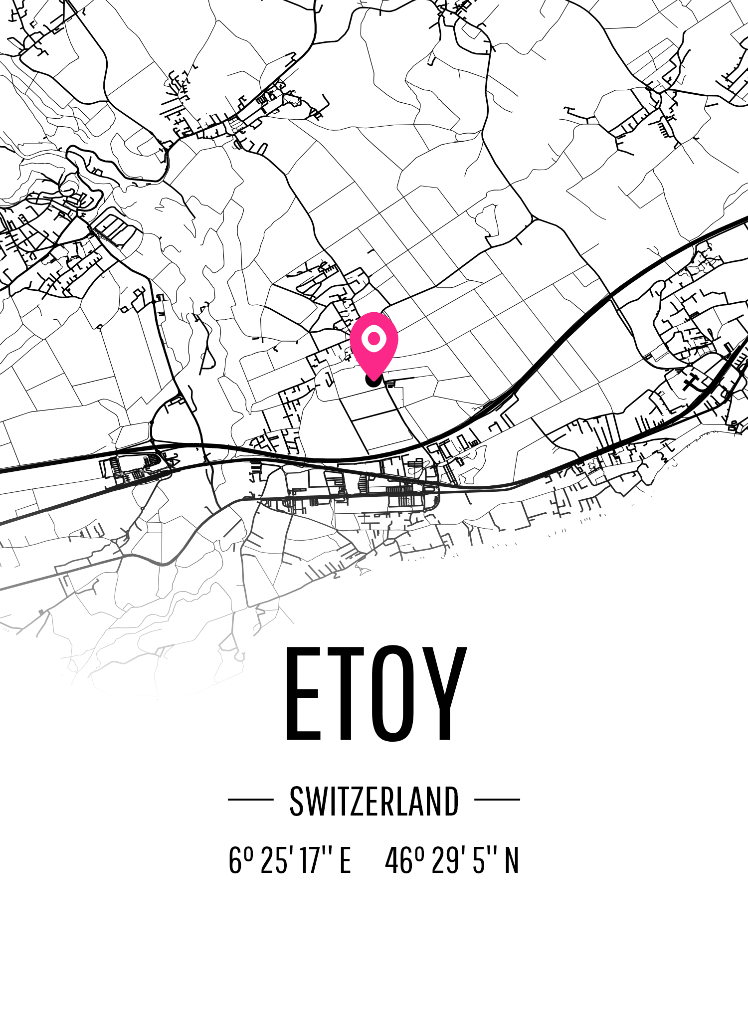 Karta över Etoy