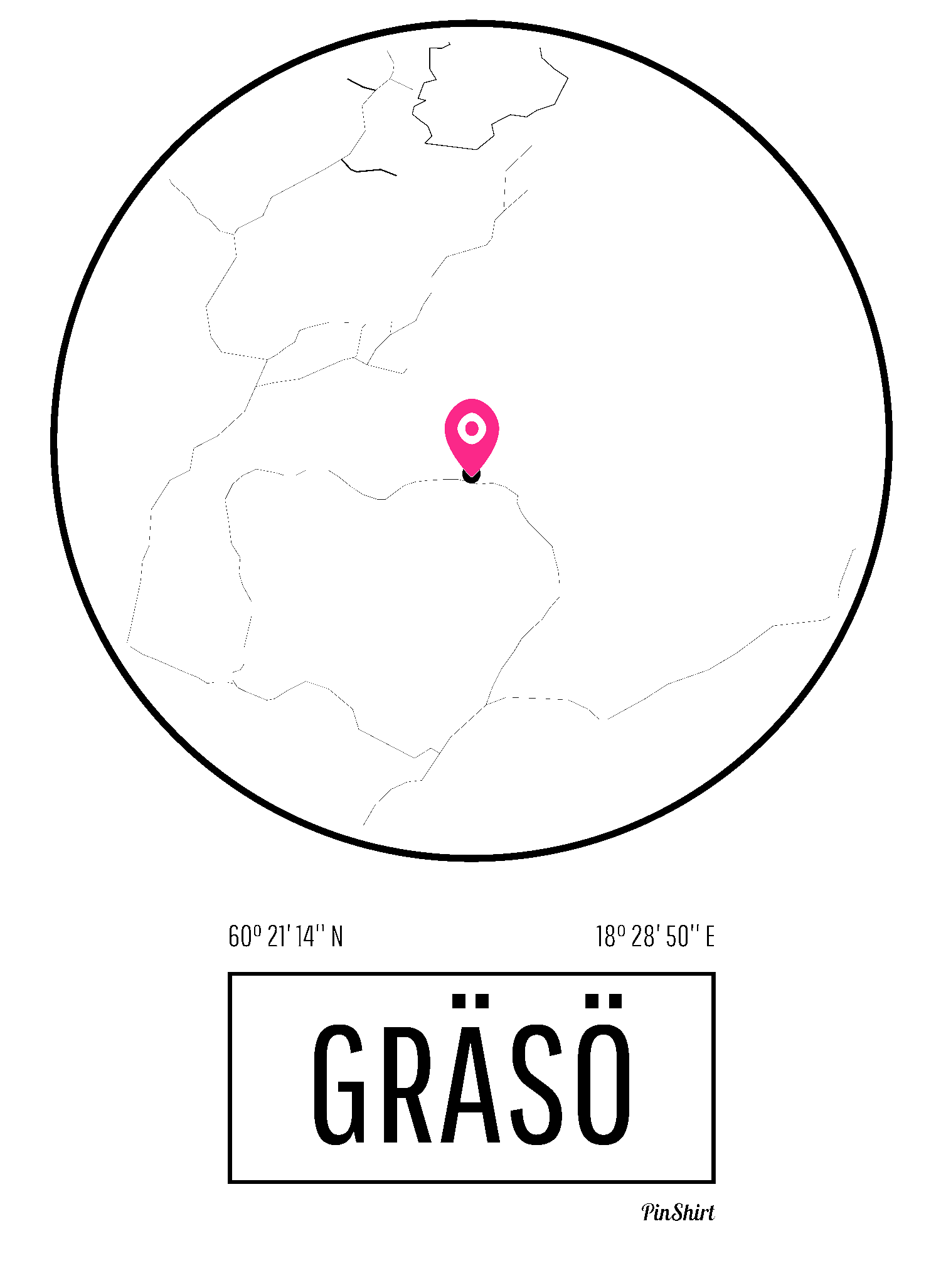 Karta över Gräsö