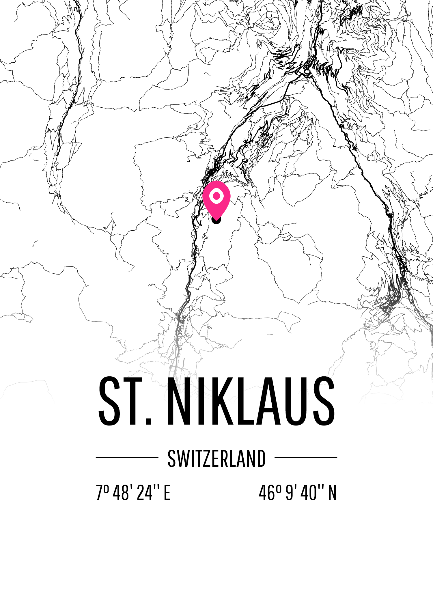 Map of St. Niklaus
