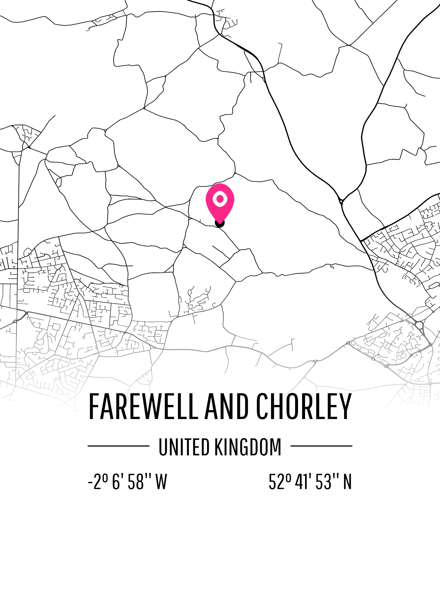 Map of Farewell And Chorley