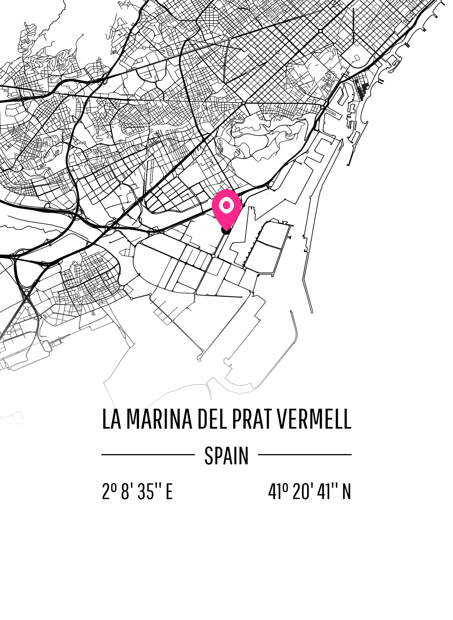 Map of La Marina Del Prat Vermell