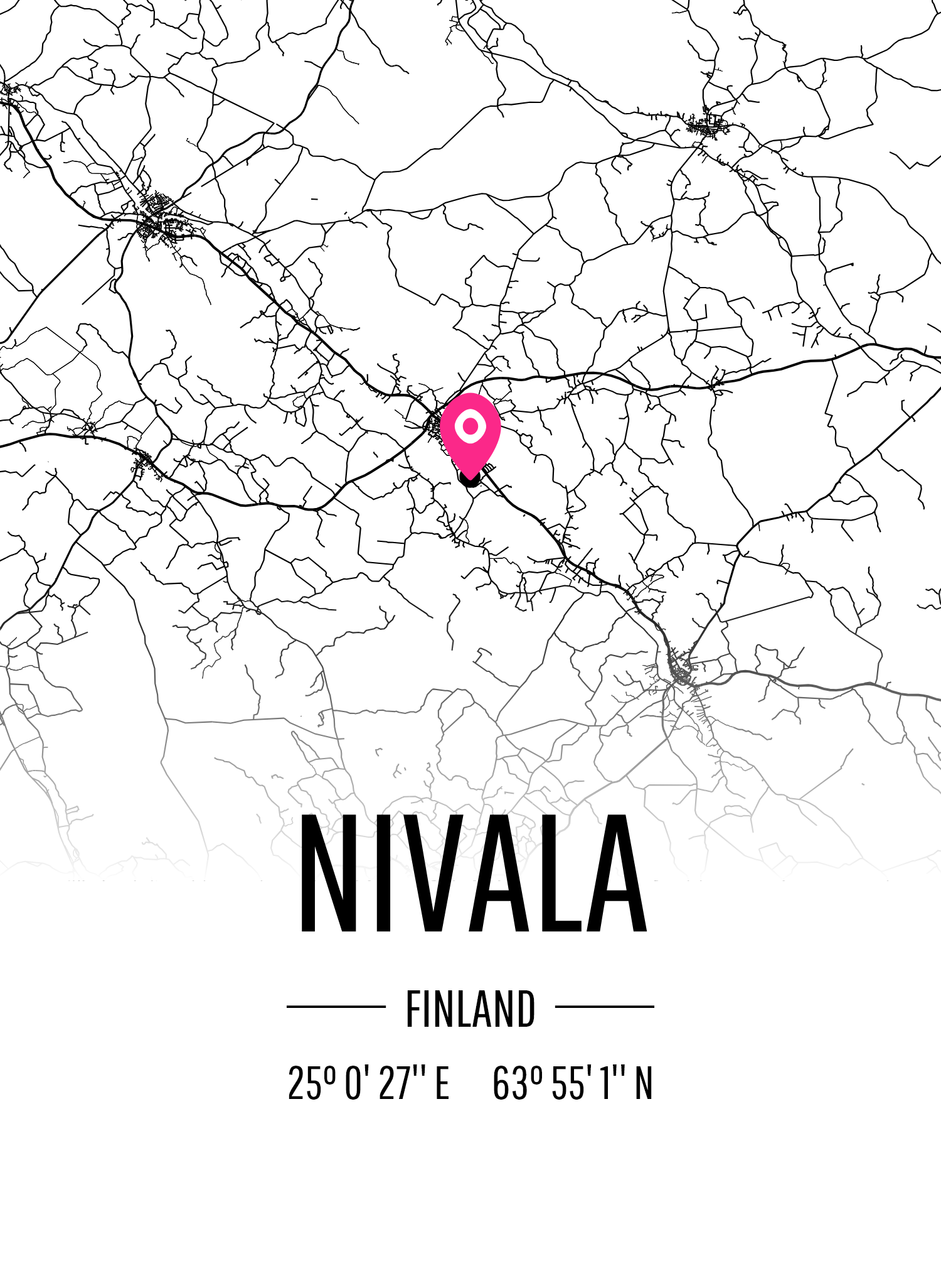 Karta över Nivala