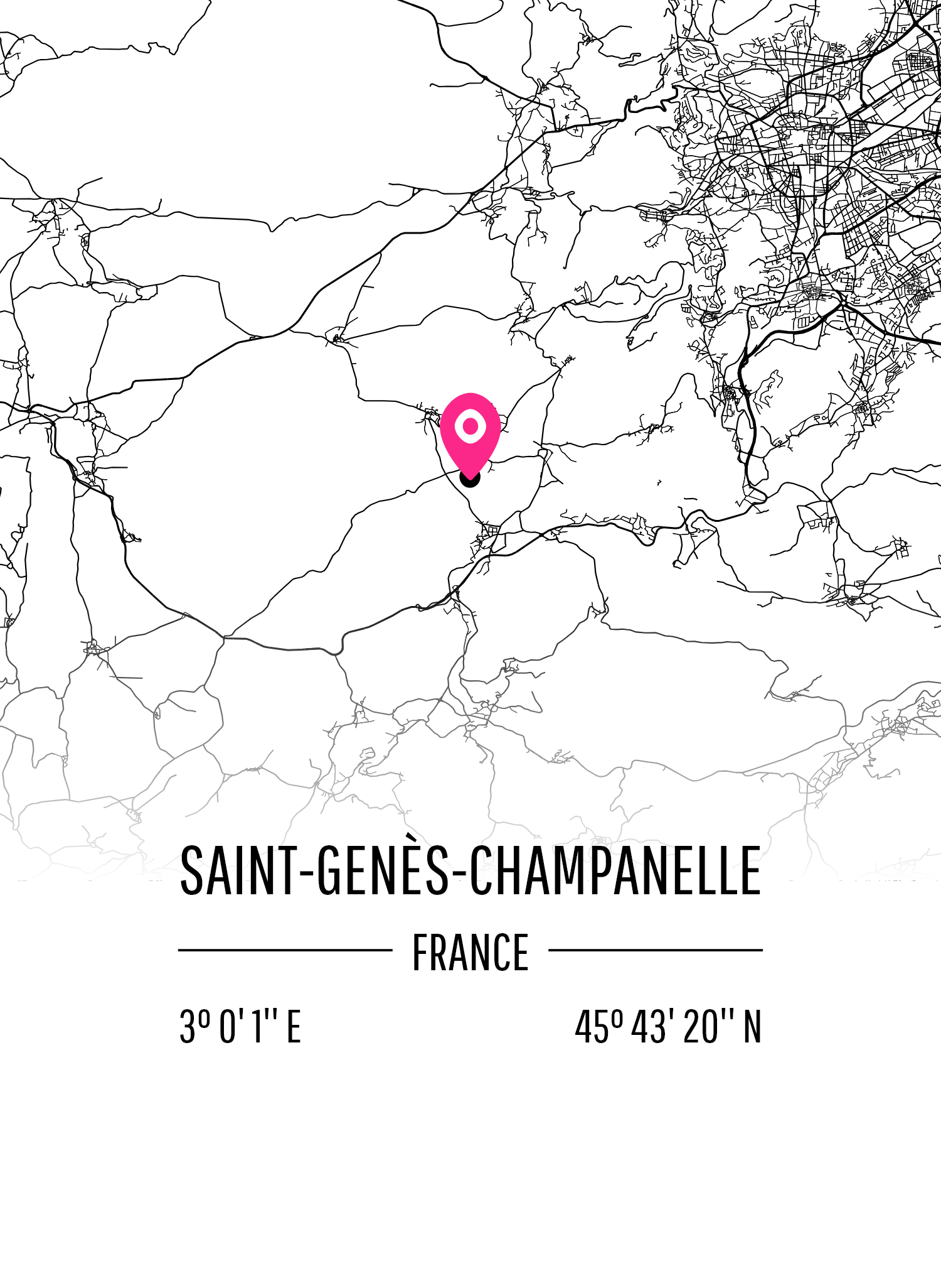 Map of Saint-Genès-Champanelle
