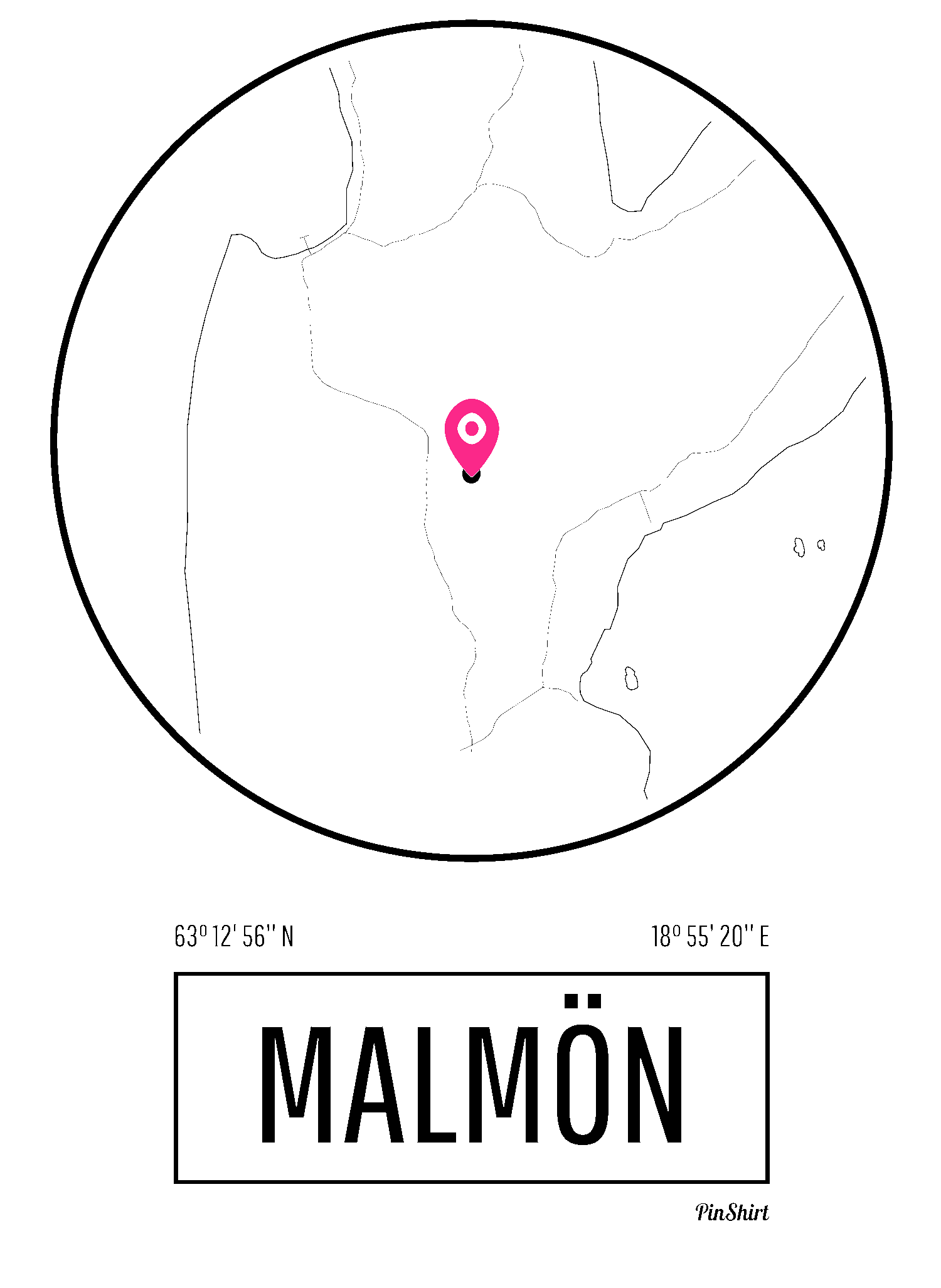 Karta över Malmön