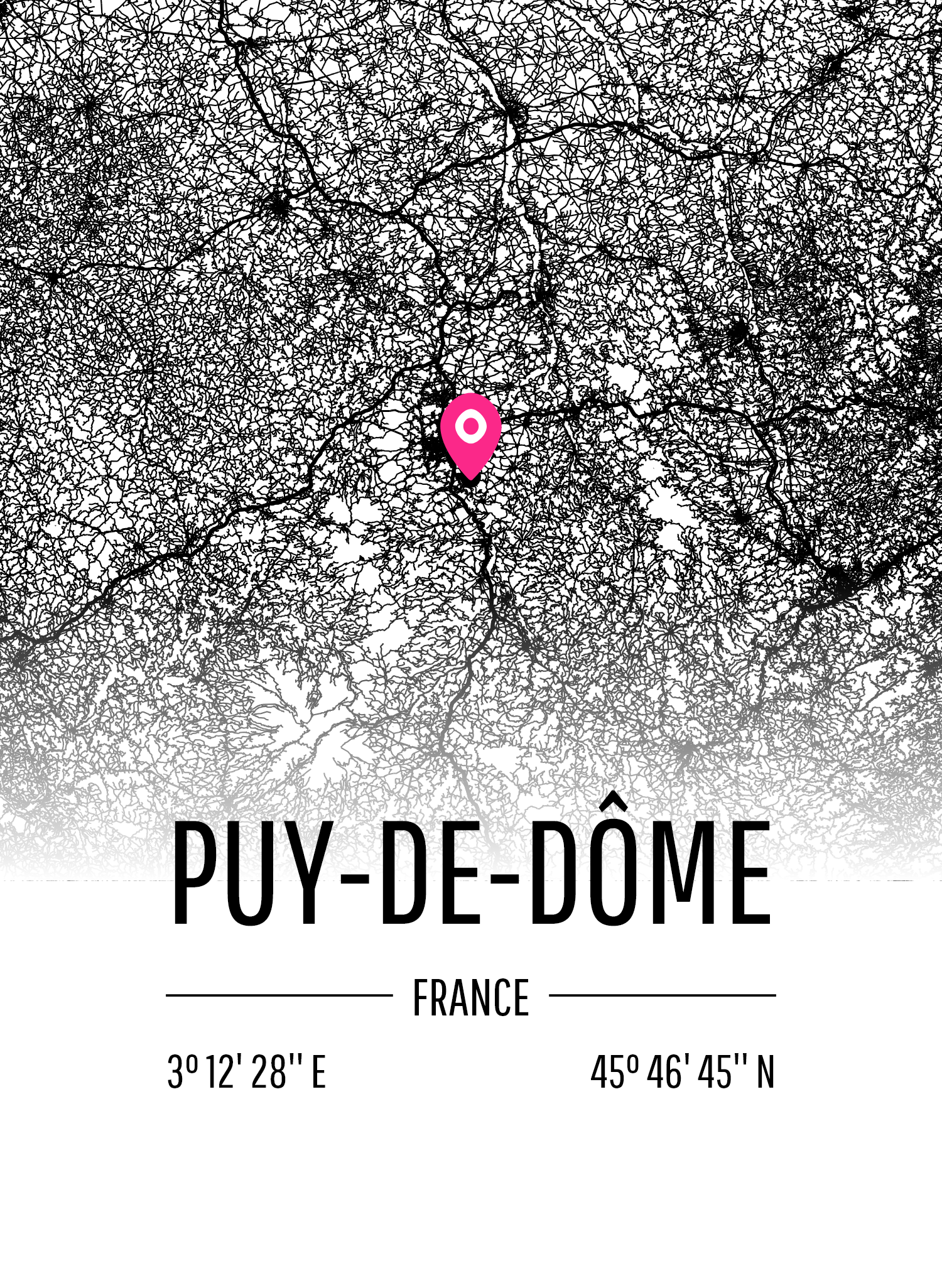 Map of Puy-De-Dôme