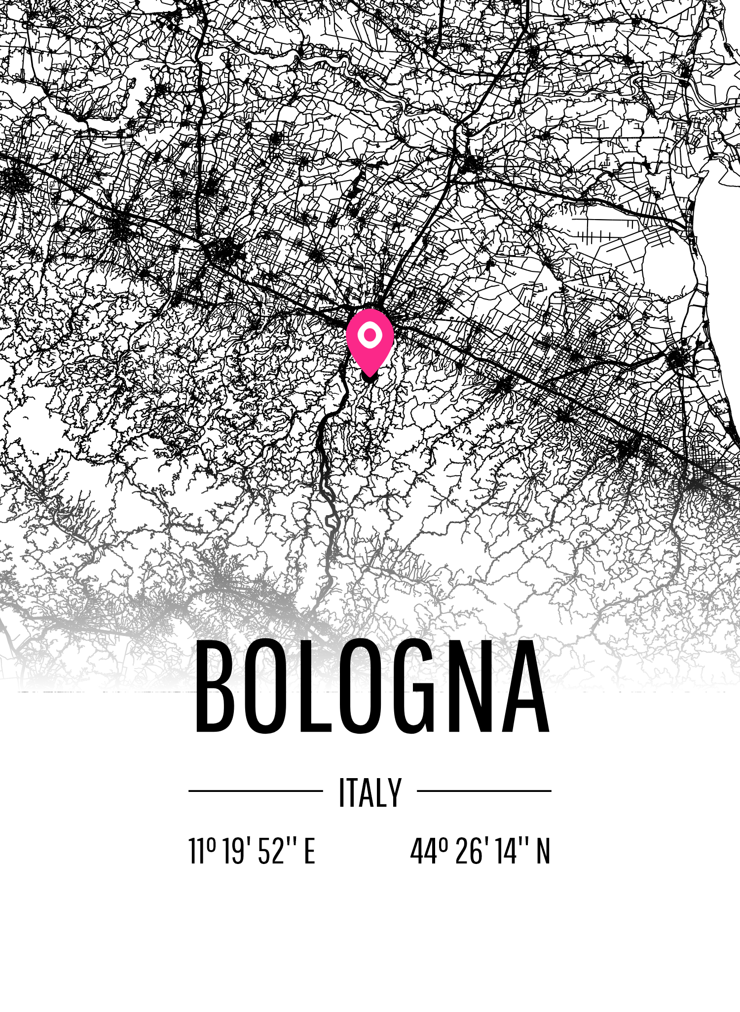 Map of Bologna