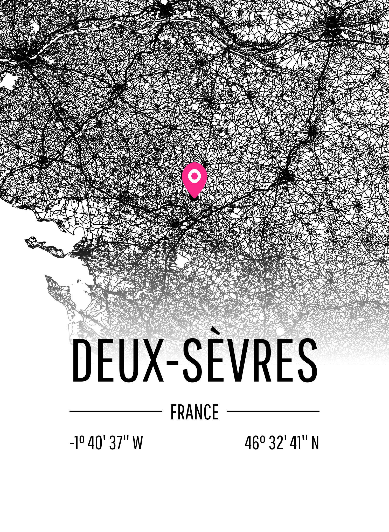 Map of Deux-Sèvres