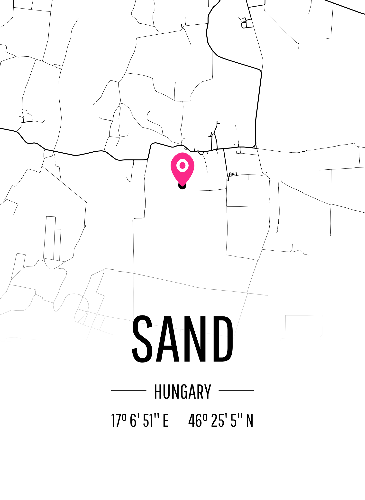 Karta över Sand