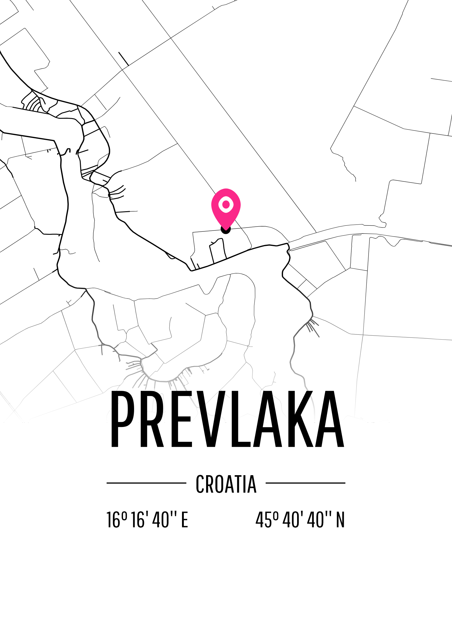 Karta över Prevlaka