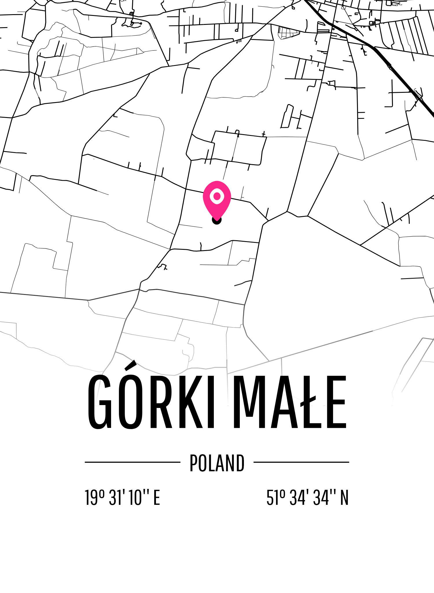 Karta över Górki Małe