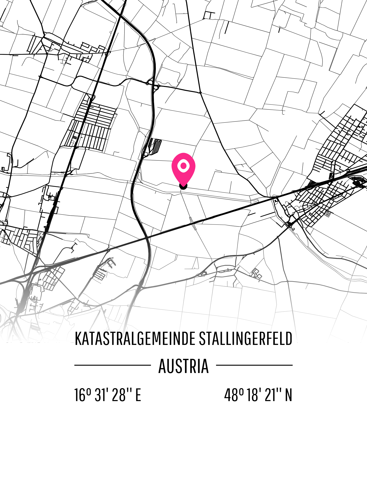 Map of Katastralgemeinde Stallingerfeld