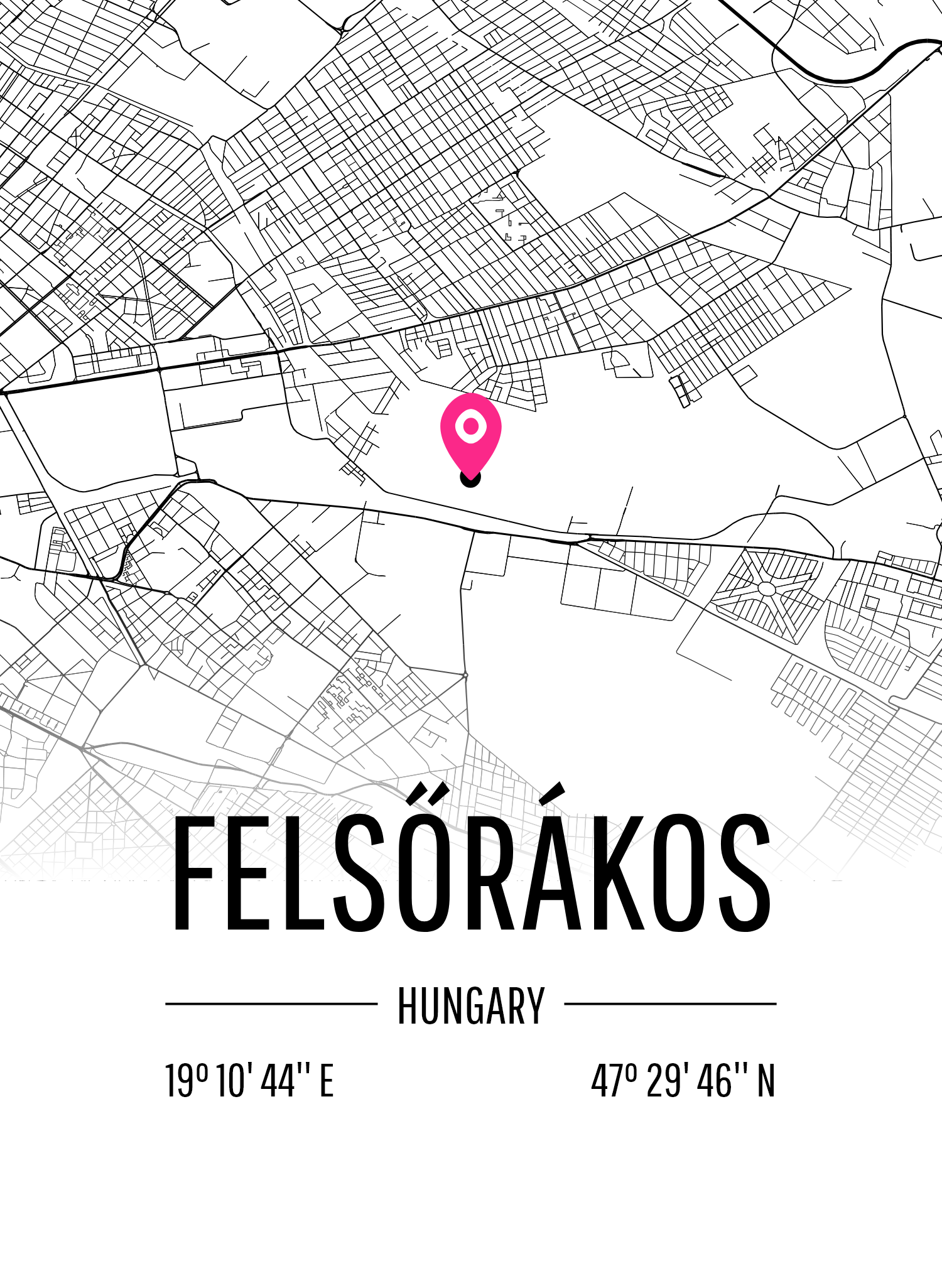 Map of Felsőrákos