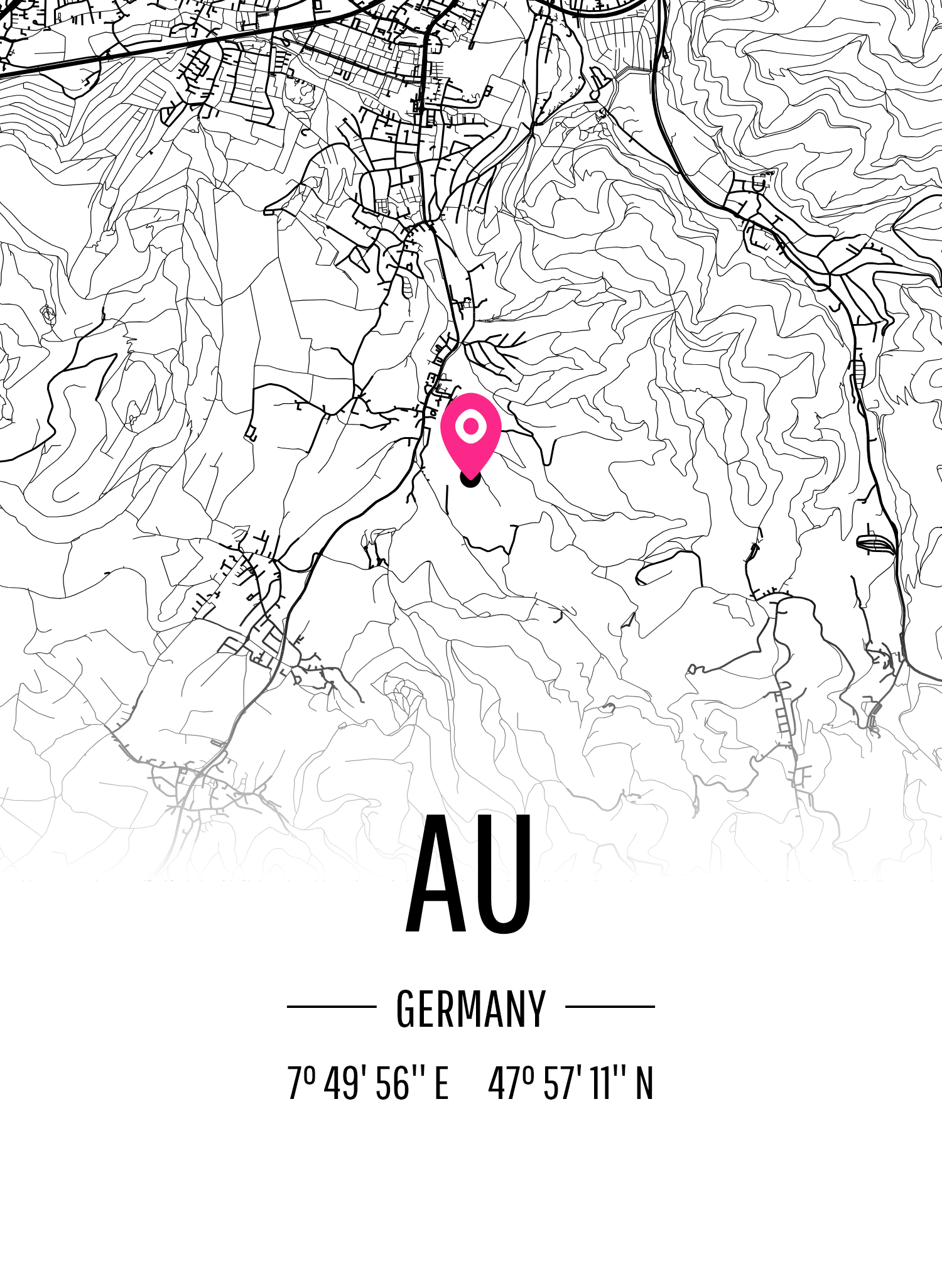 Map of Au