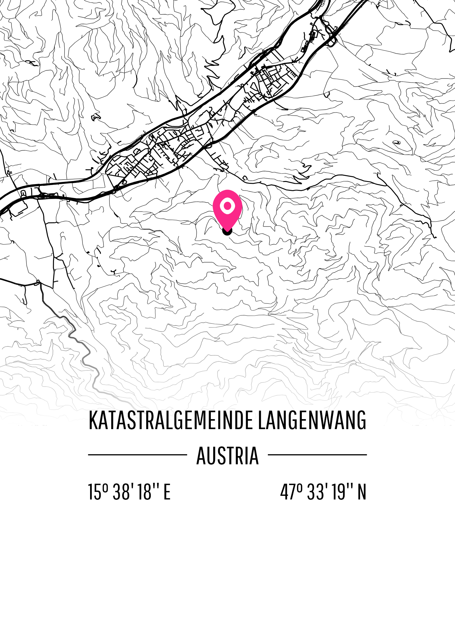Map of Katastralgemeinde Langenwang