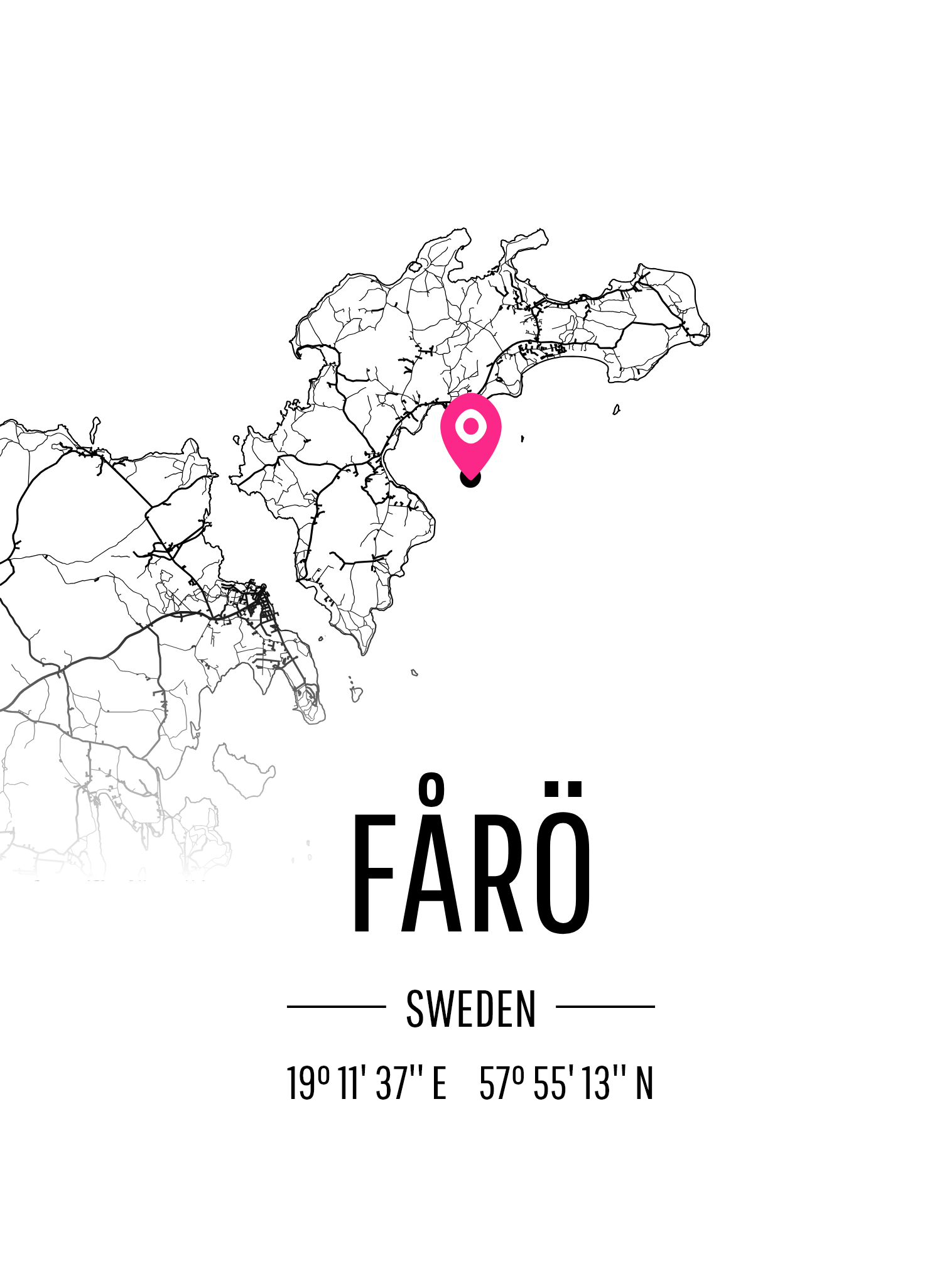 Karta över Fårö