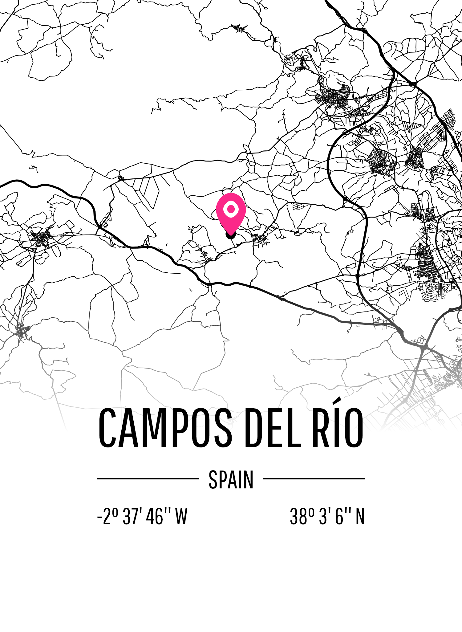 Map of Campos Del Río