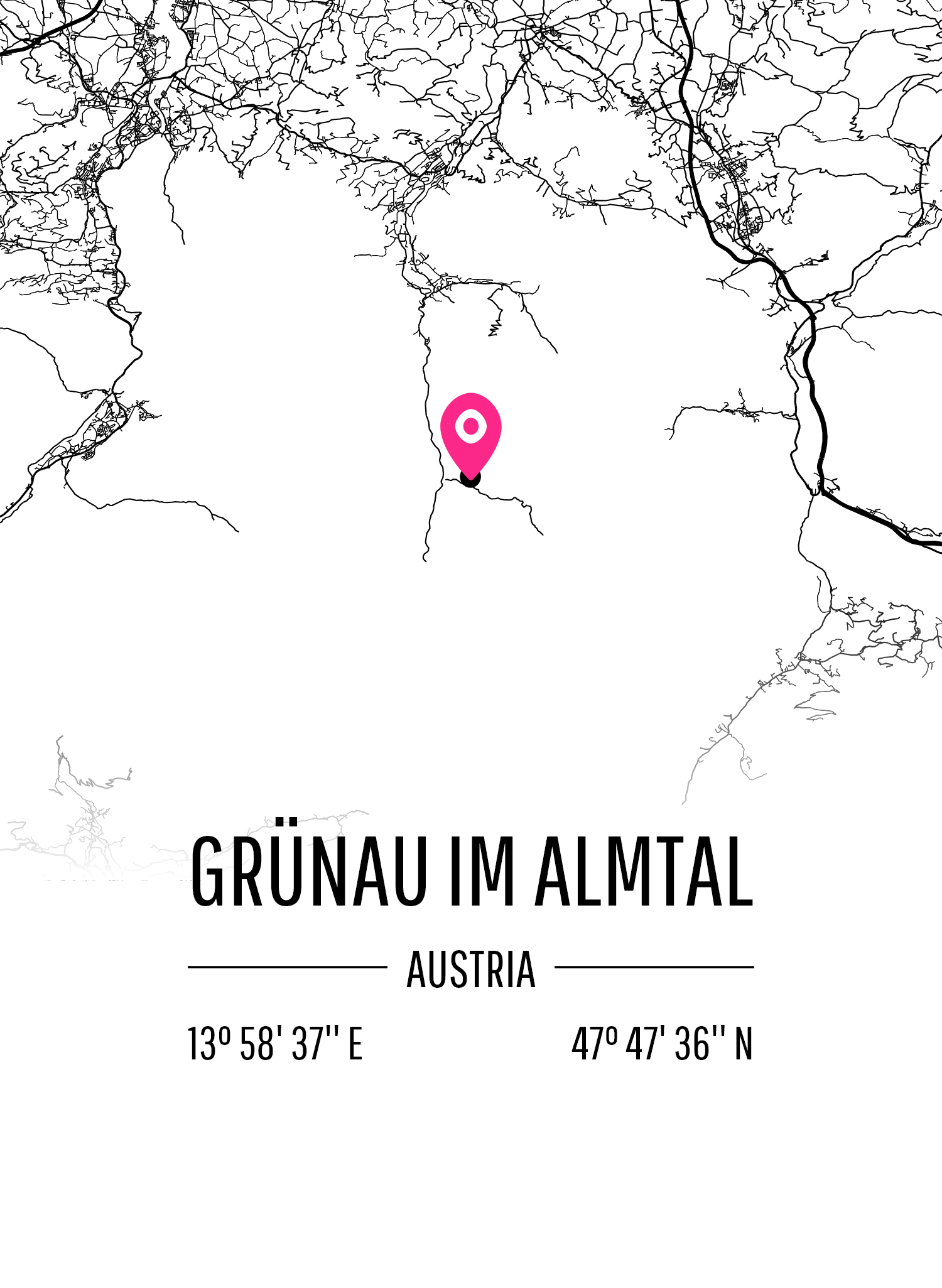 Map of Grünau Im Almtal