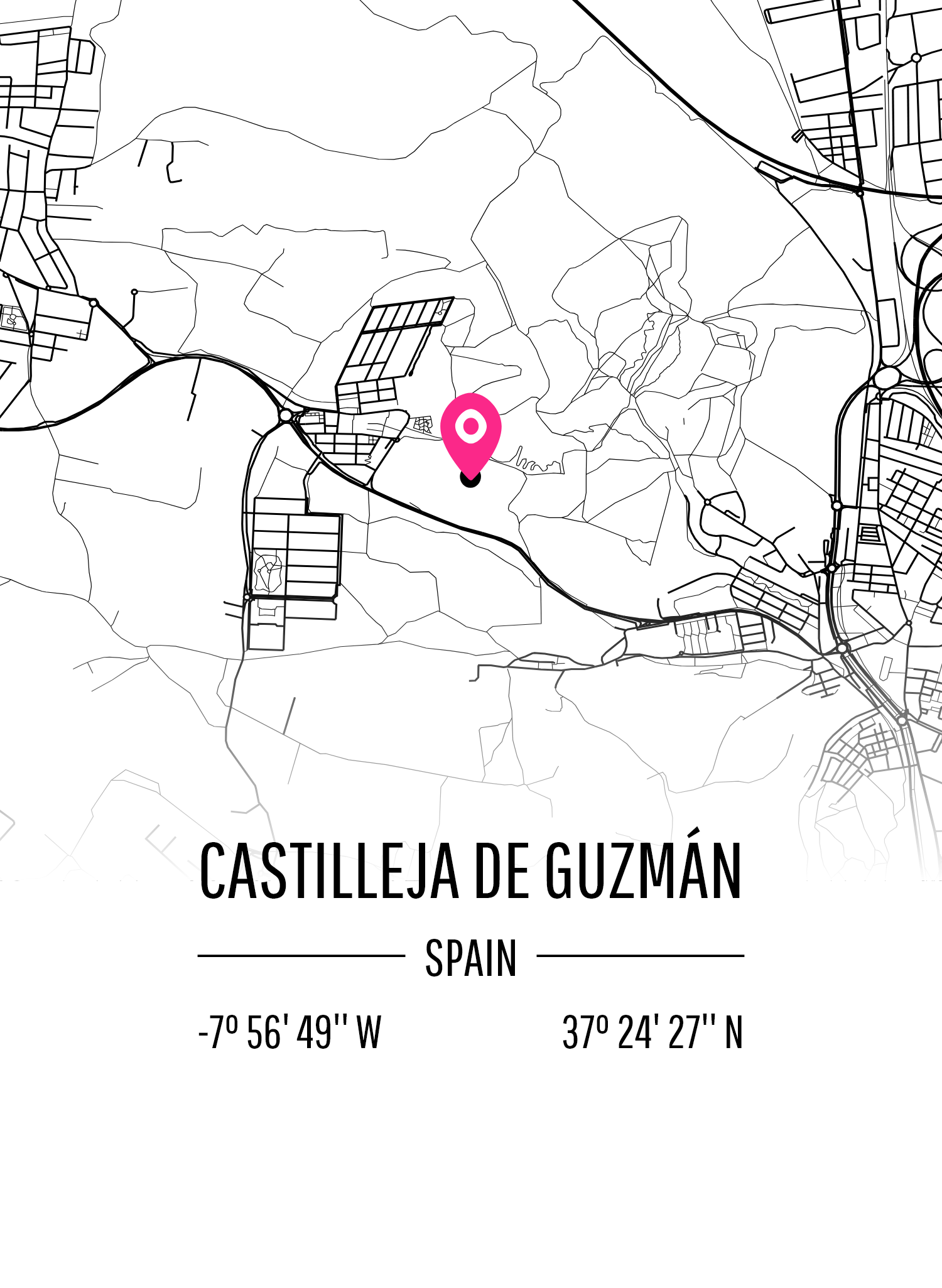 Map of Castilleja De Guzmán