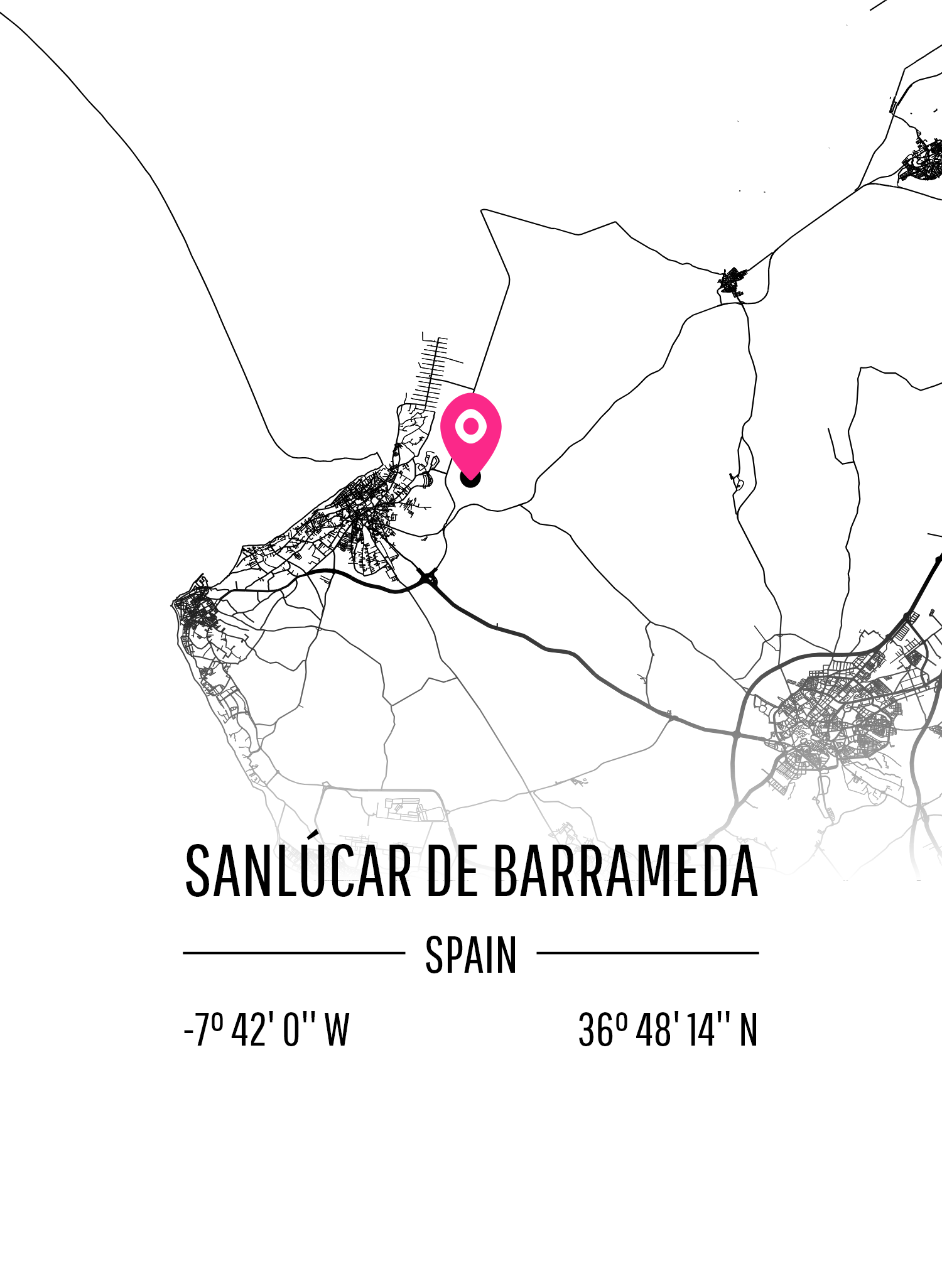 Map of Sanlúcar De Barrameda