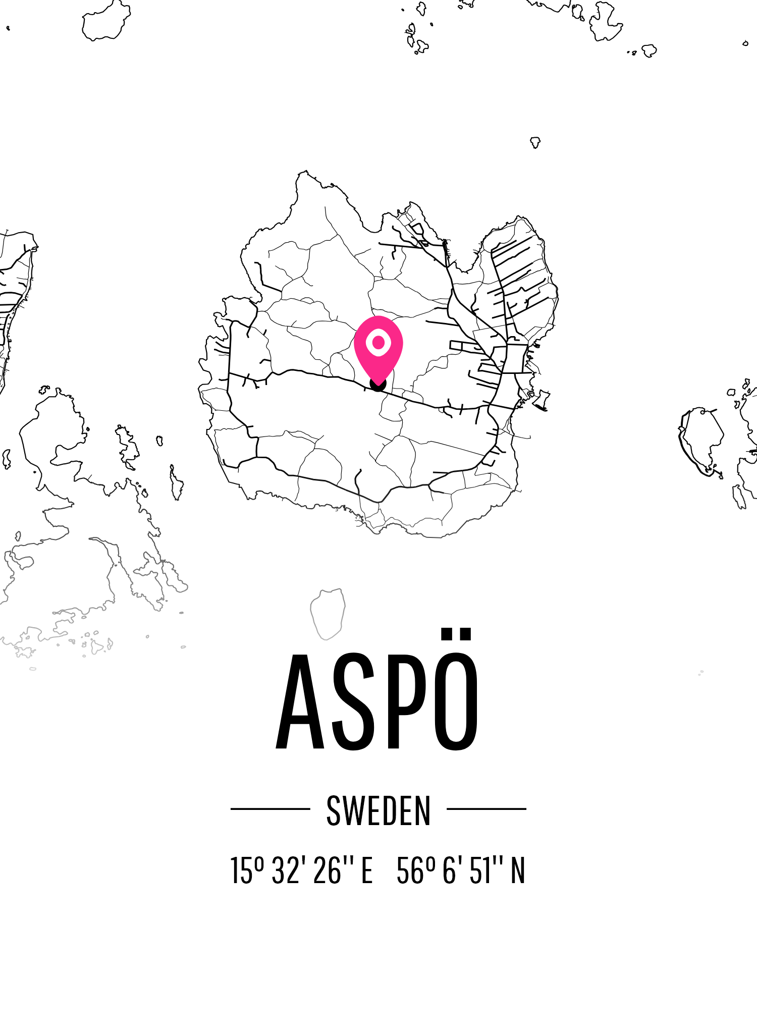 Karta över Aspö