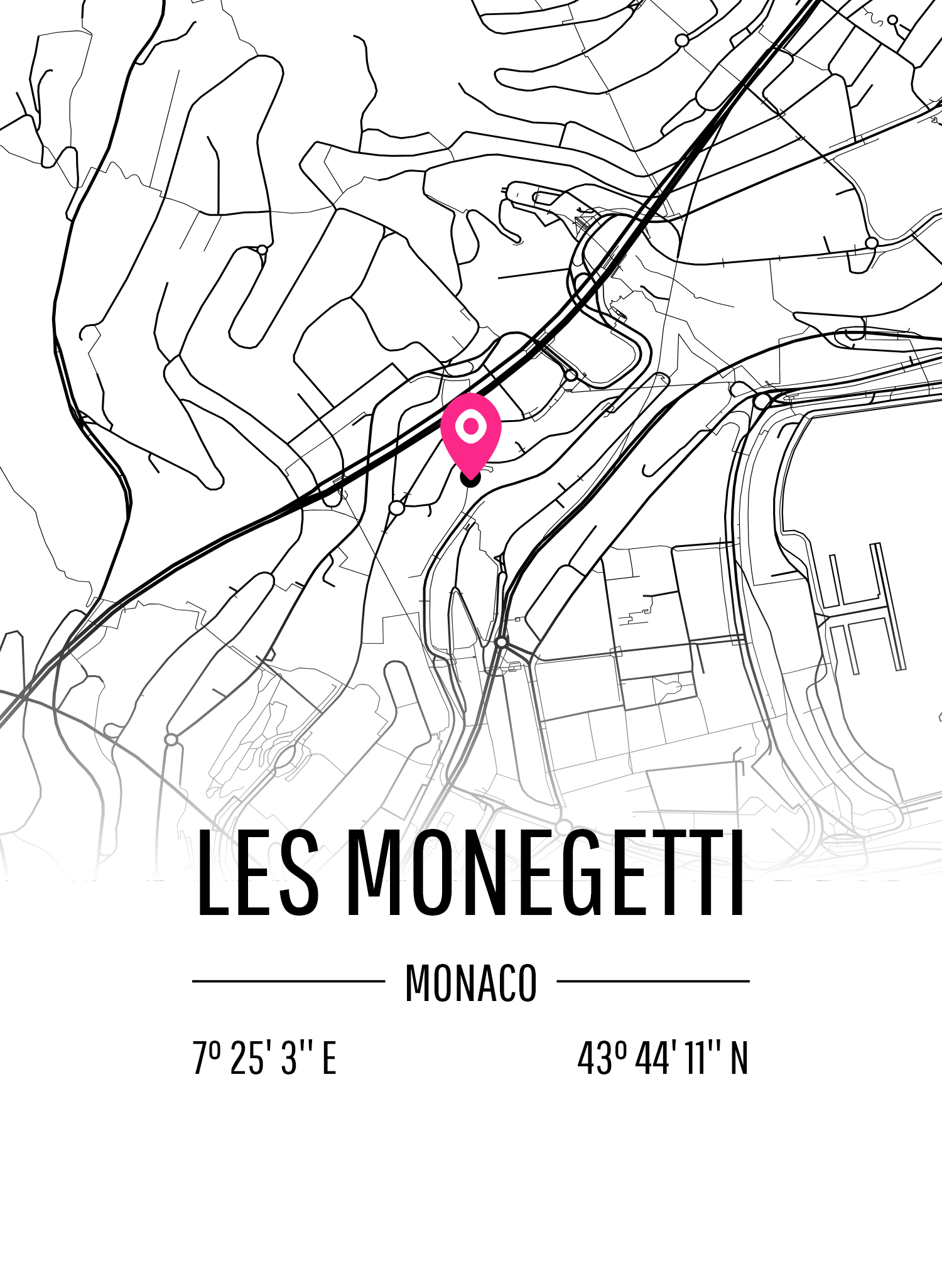 Map of Les Monegetti