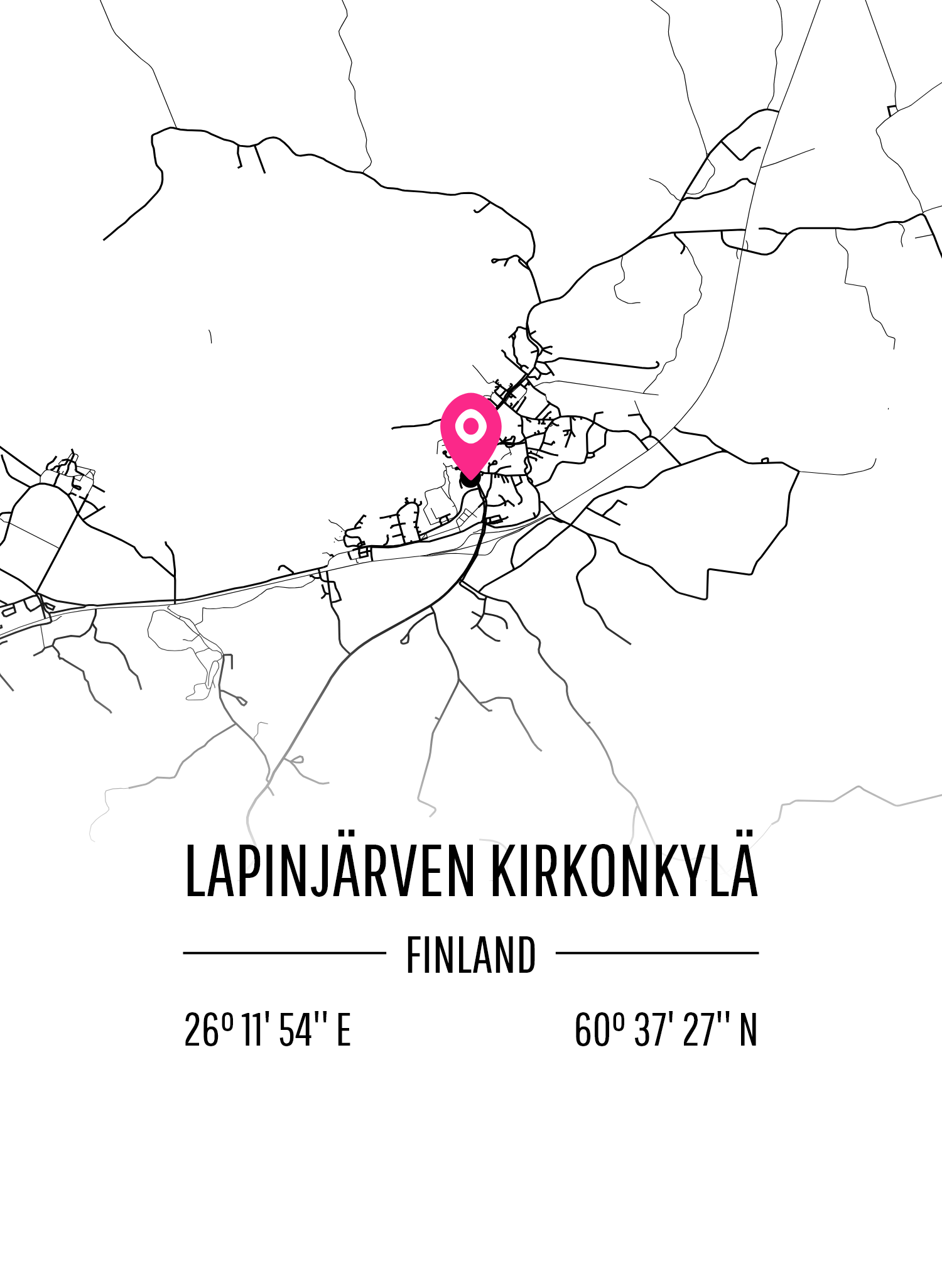 Lapinjärven Kirkonkylä kartalla